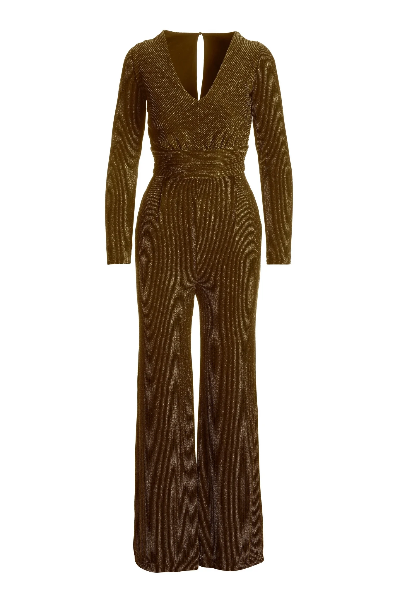 Glitter V Neck Jumpsuit Black Multi - Mycitystee