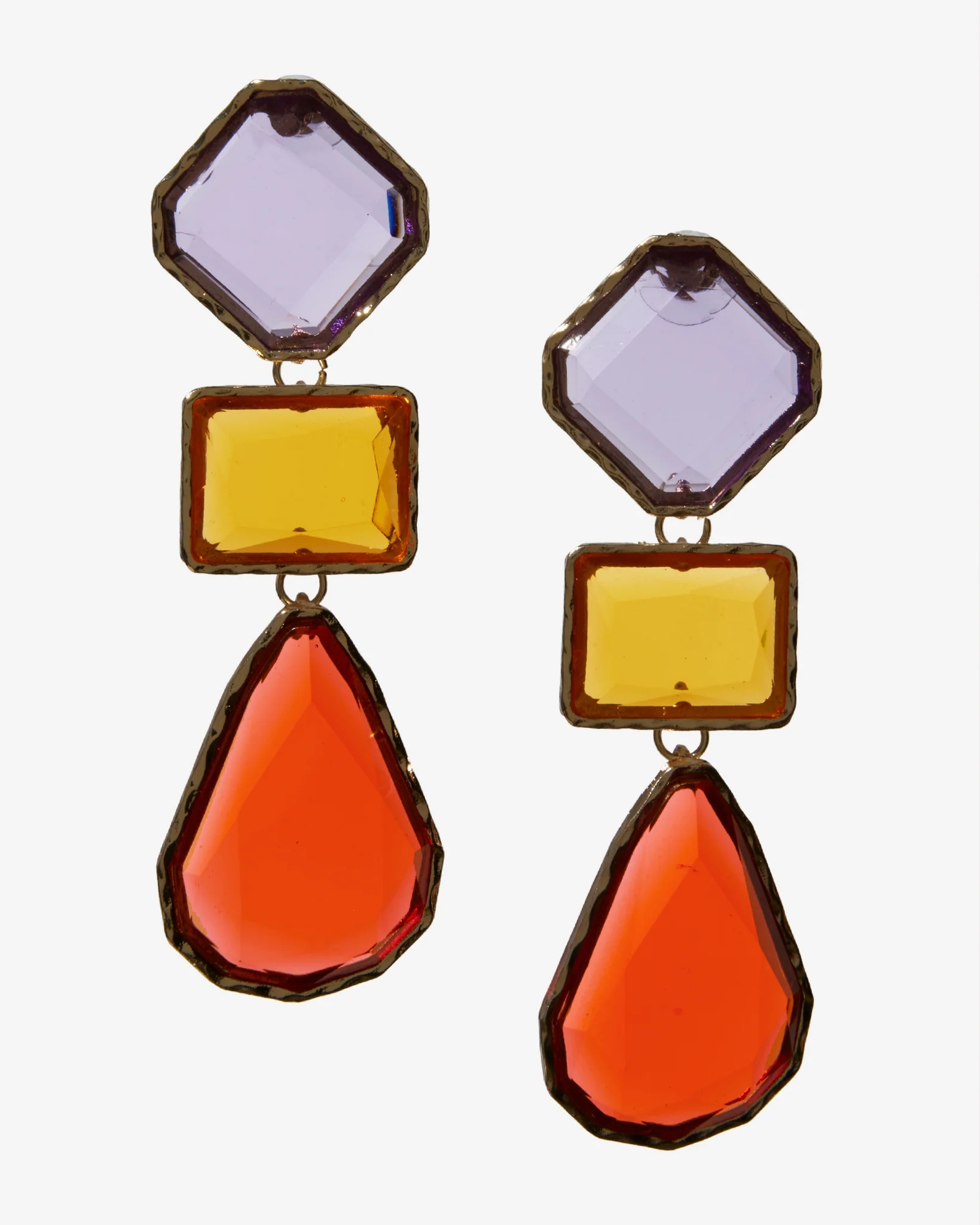 Gem Teardrop Earring Multi - Mycitystee