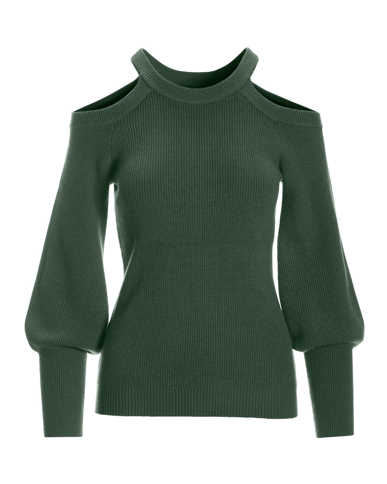 Cold Shoulder Wide Cuff Sweater Sycamore - Mycitystee