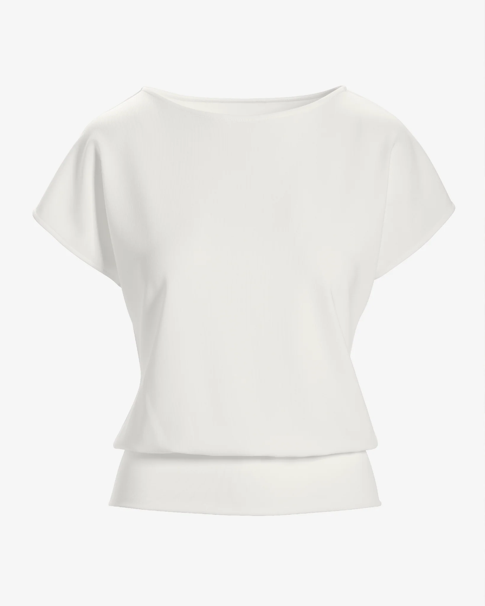 Beyond Travel Short Sleeve Blouson Top Ivory Coast - Mycitystee