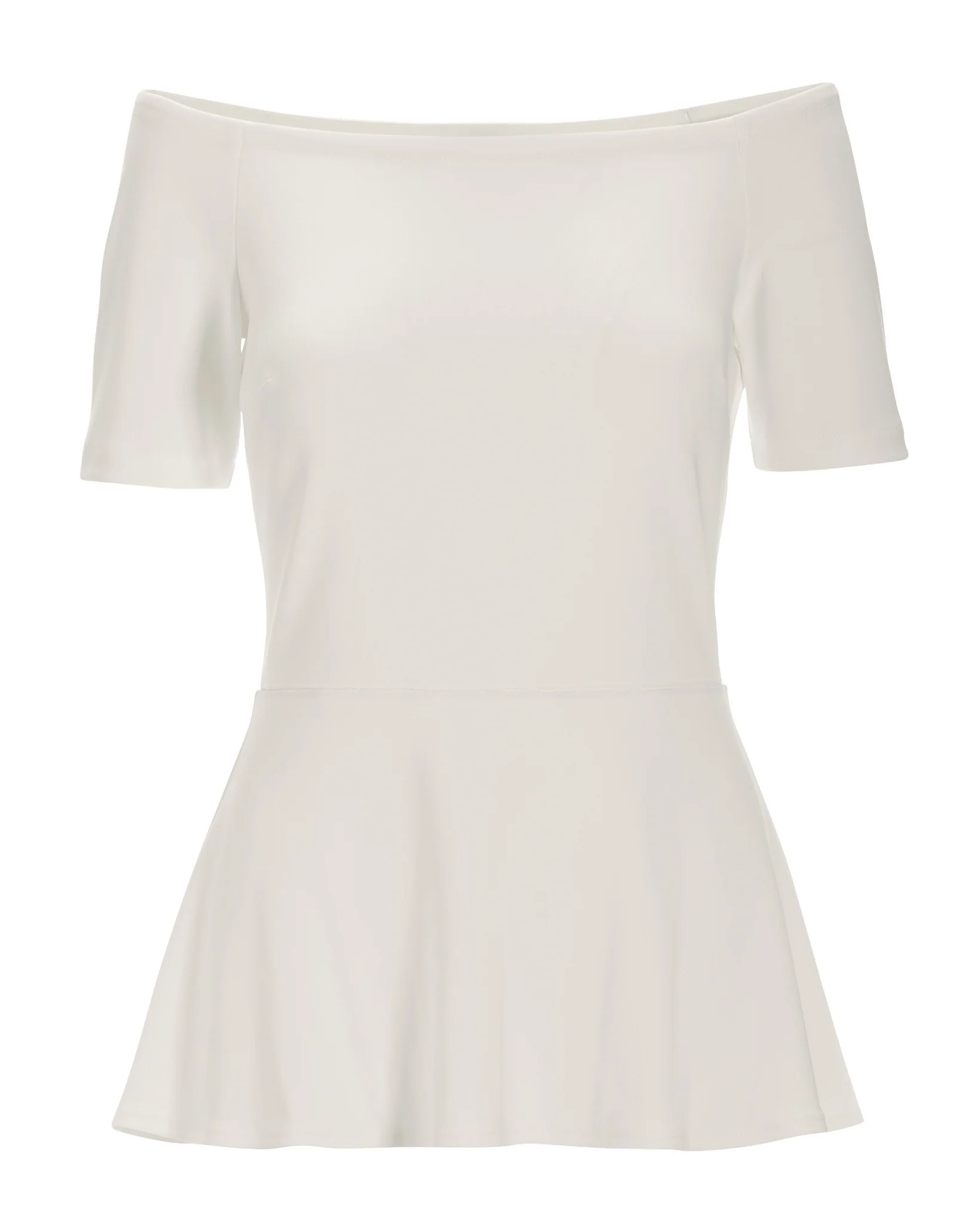Beyond Travel Short-Sleeve Peplum Top Ivory Coast - Mycitystee