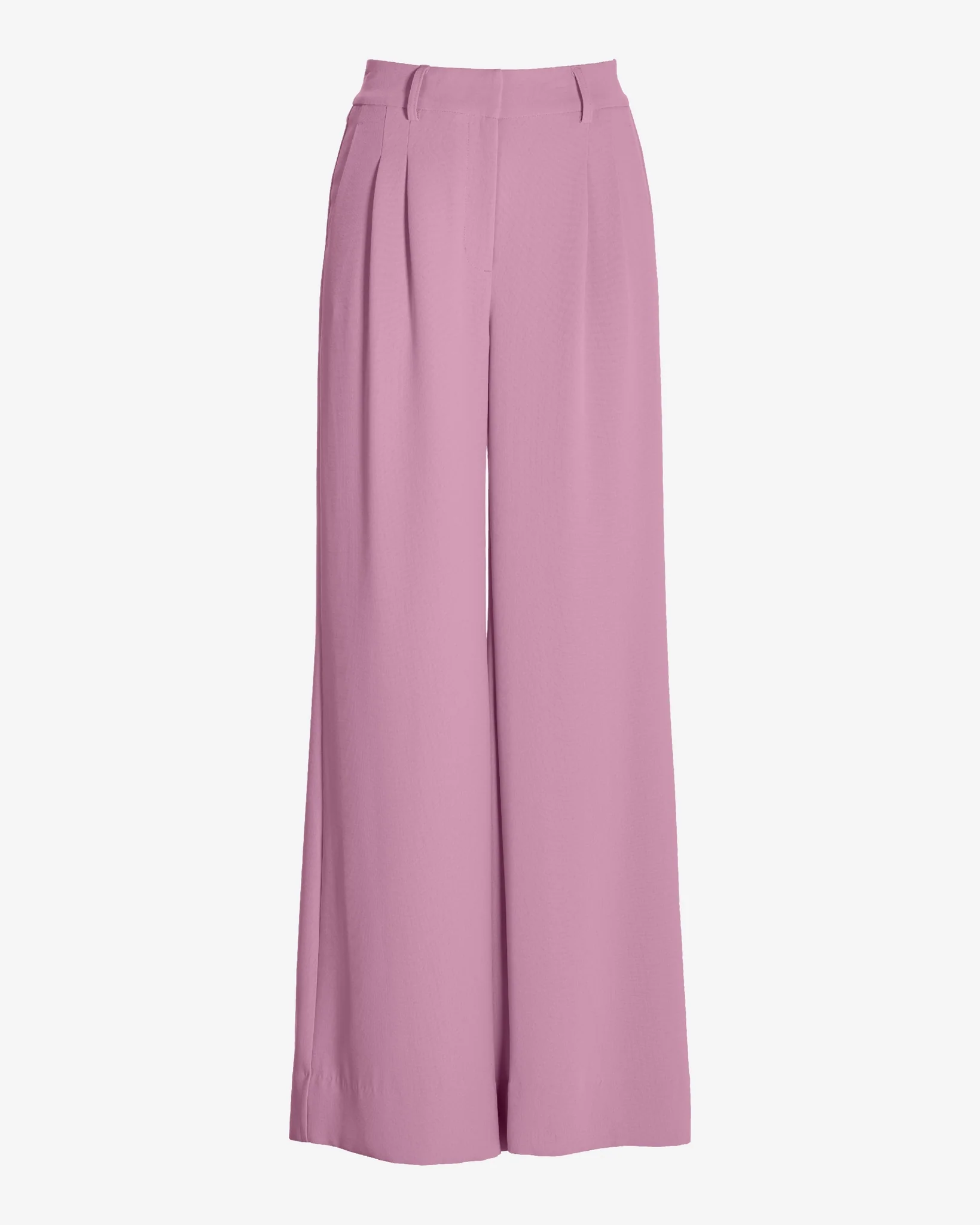 Malibu Wide Leg Effortless Drape Trouser Pant Pink Lavender - Mycitystee