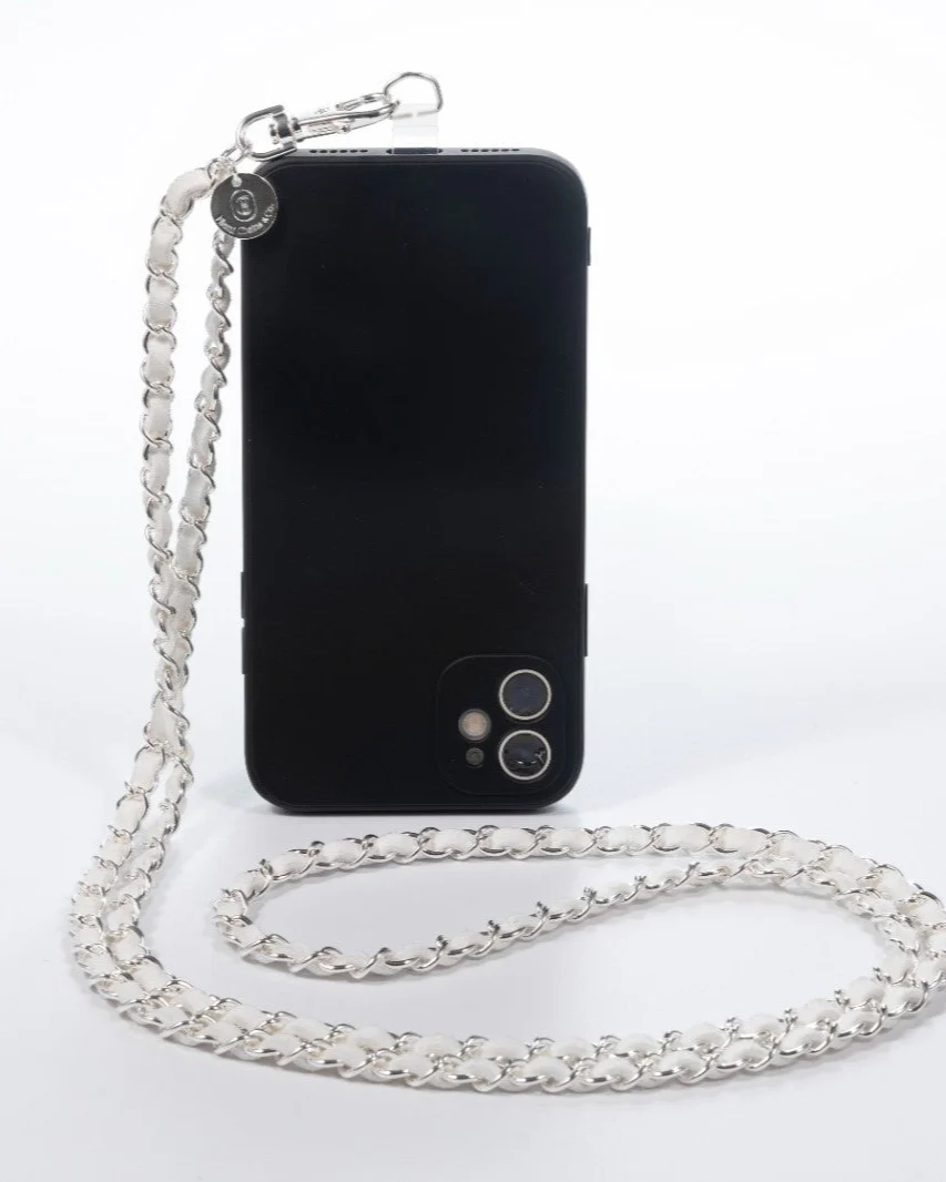 Summer White Silver Crossbody Phone Chain - Mycitystee