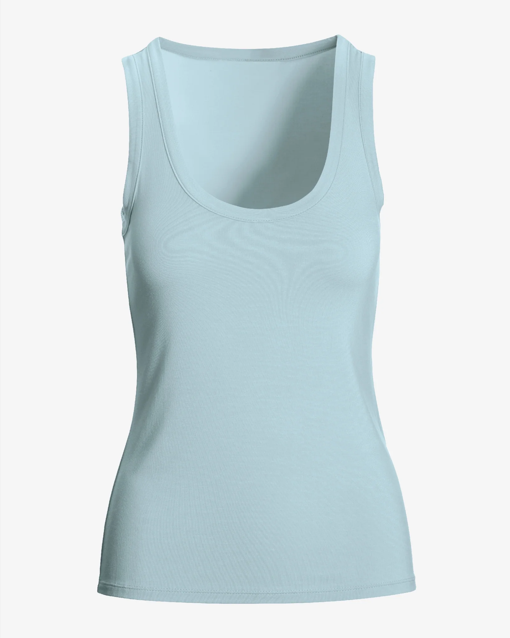 So Effortless Scoop-Neck Tank Top Ice Blue - Mycitystee