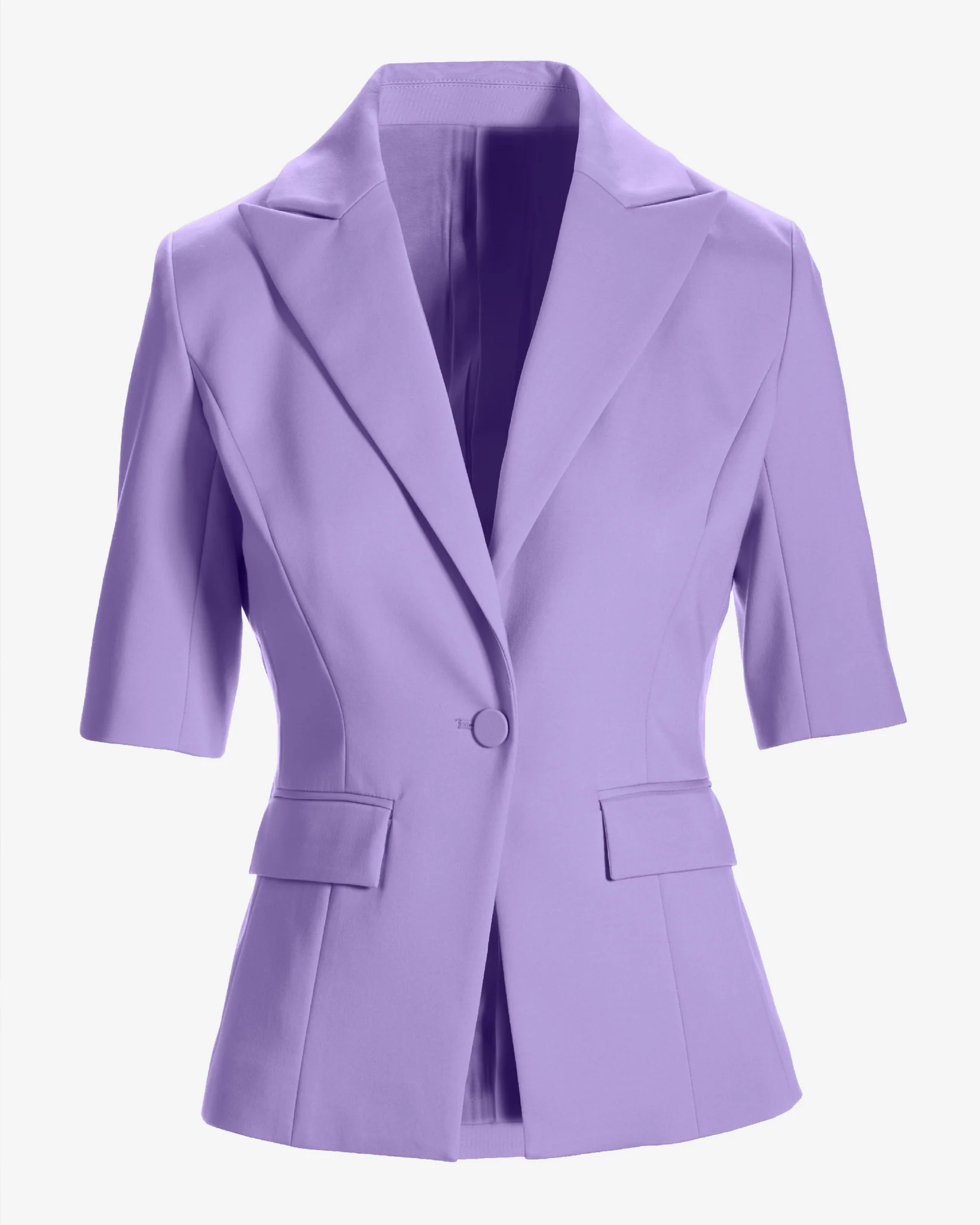 Modern Short Sleeve Blazer Violet Tulip - Mycitystee