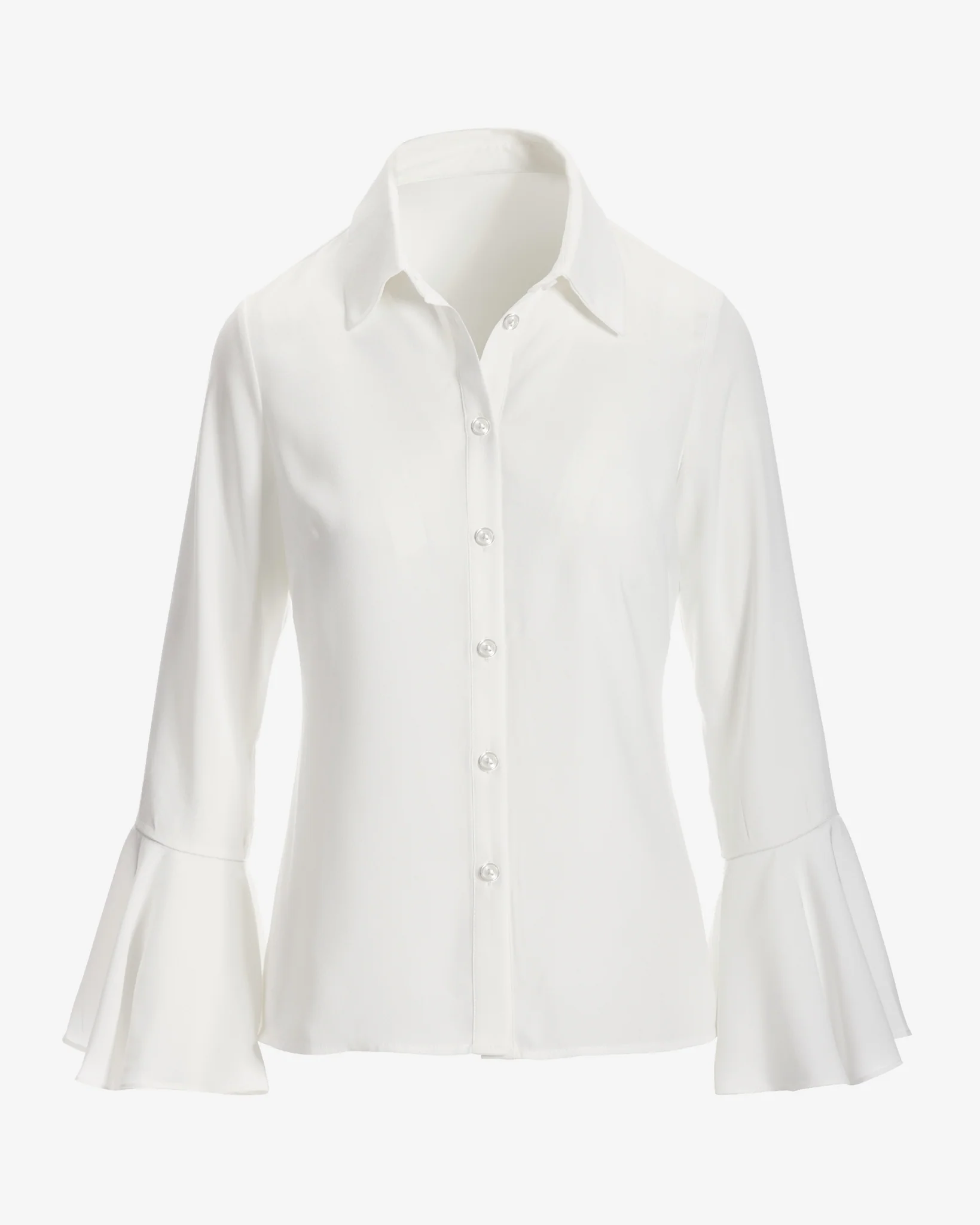 Alexa Flare Sleeve Shirt White - Mycitystee