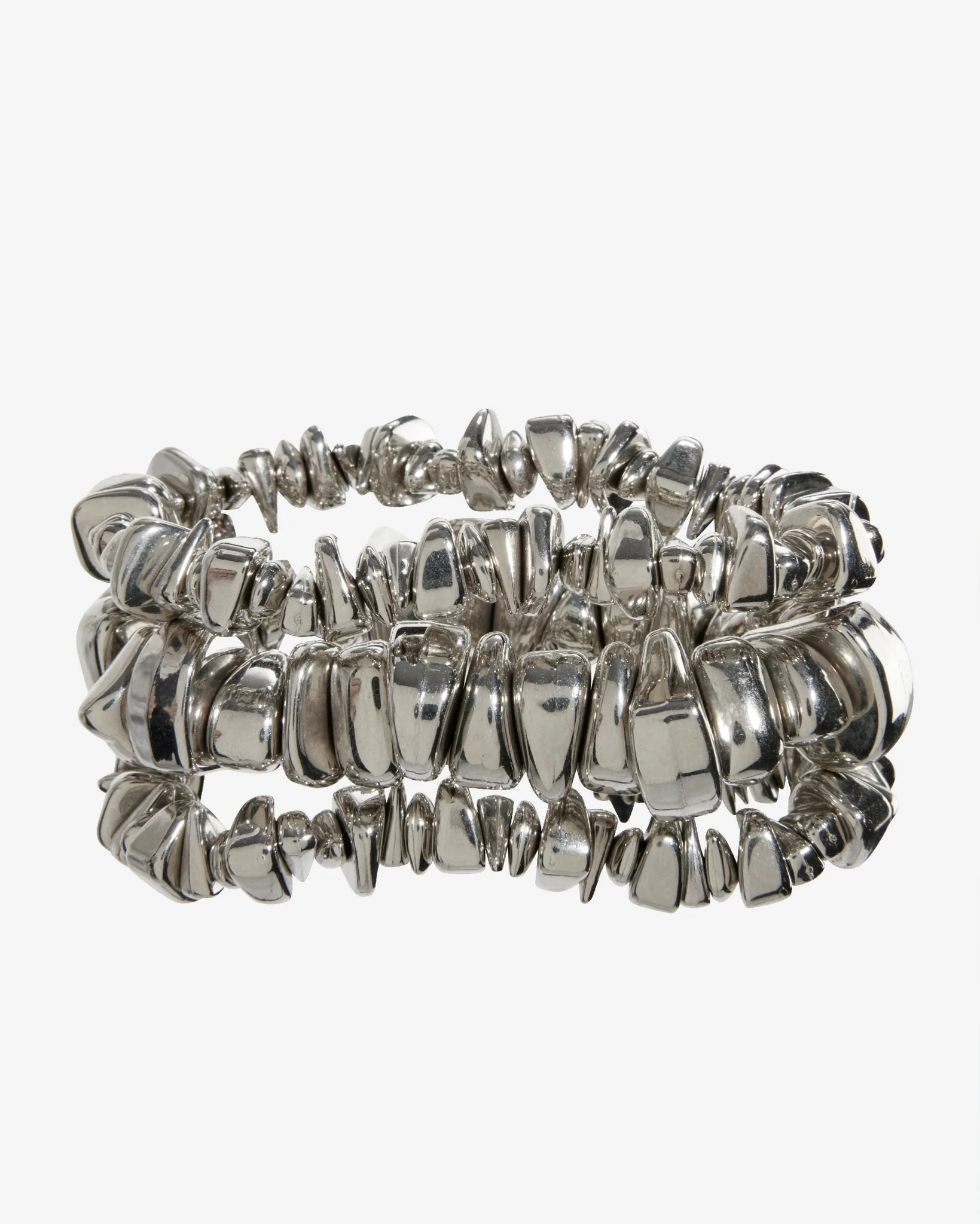Metallic Stone Bracelet Silver - Mycitystee