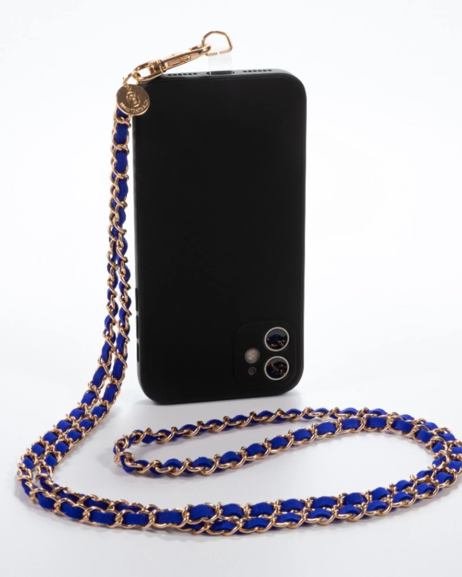 Royal Blue + Gold Crossbody Phone Chain - Mycitystee