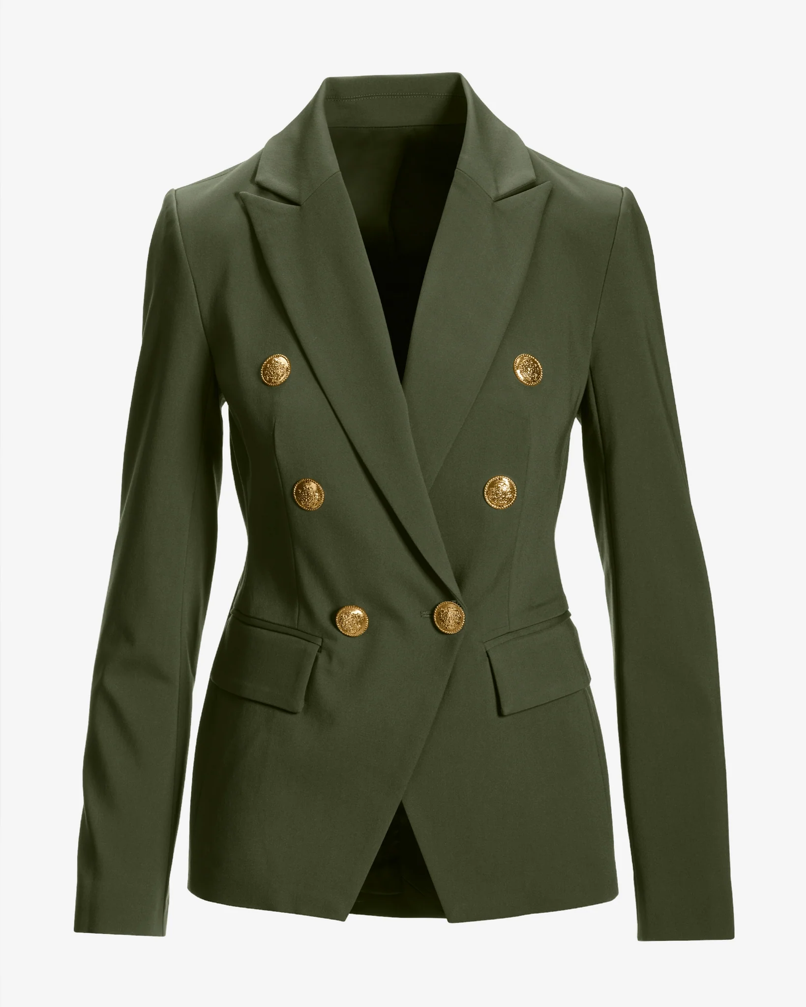 Modern Double-Breasted Blazer Olive Night - Mycitystee
