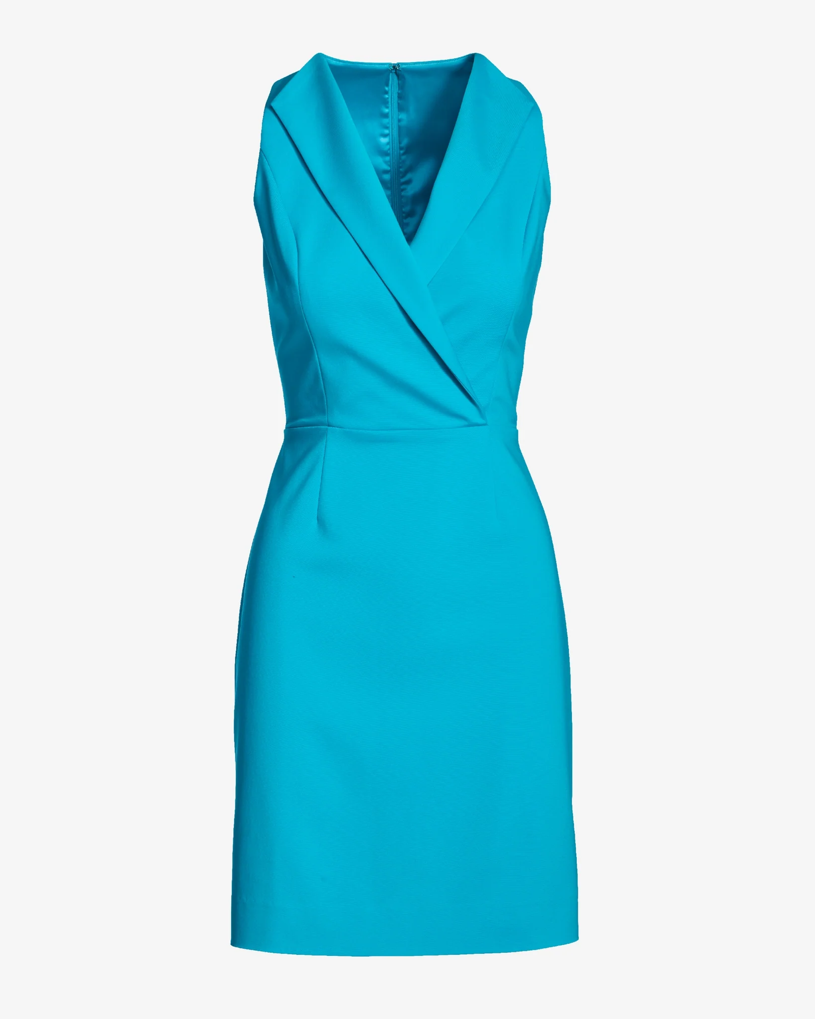 Modern Surplice Sheath Dress Scuba Blue - Mycitystee