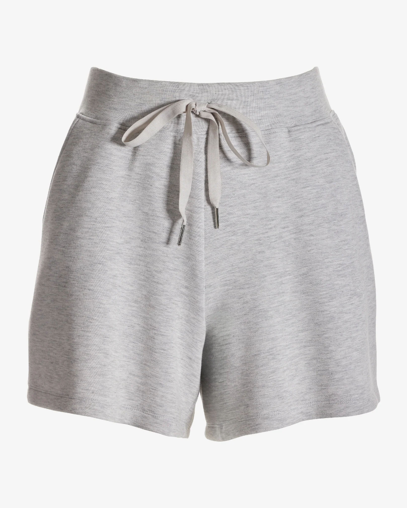 Luxe Lounge Drawstring Short Light Heather Gray - Mycitystee