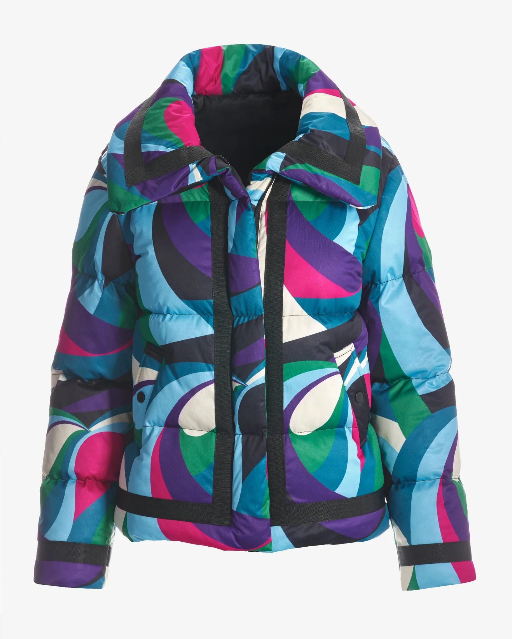 Printed Puffer Jacket Multi - Mycitystee