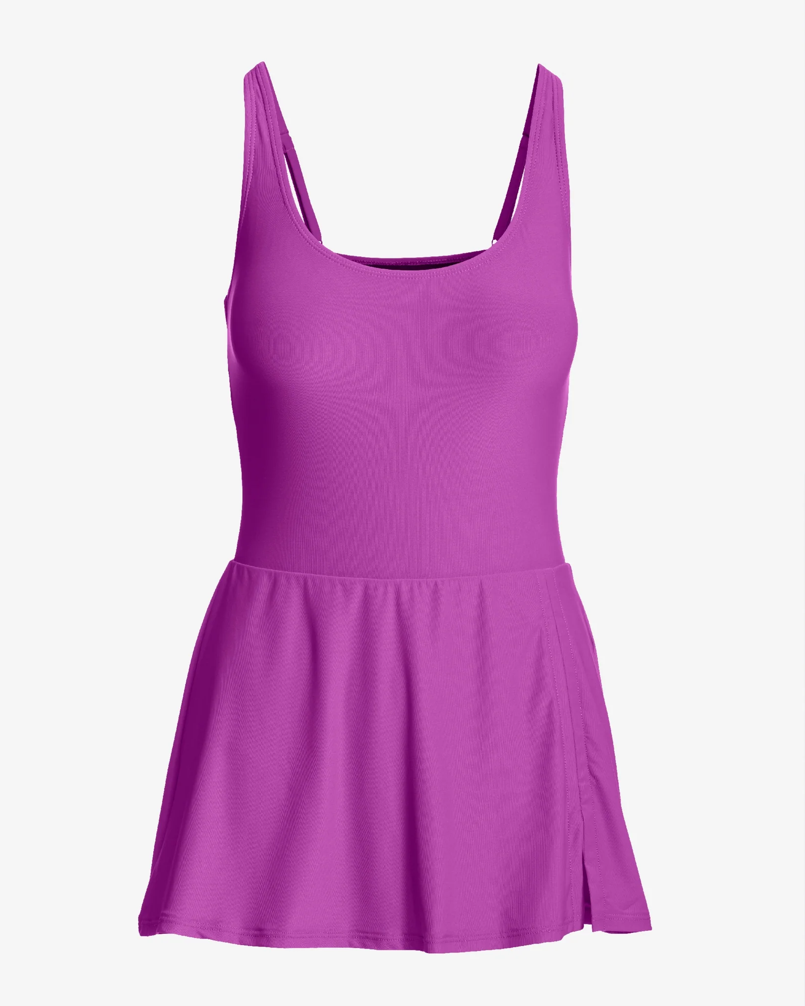 Swim Sense Scoop Neck Swim Dress Purple Cactus Flower - Mycitystee