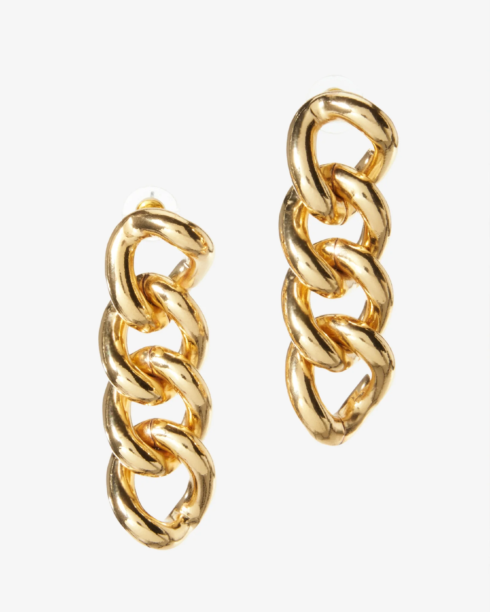 Chain Link Drop Earring Gold - Mycitystee