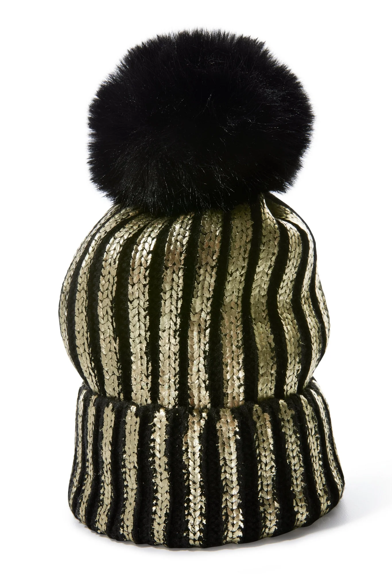 Black and Gold Metallic Beanie Black/Gold - Mycitystee