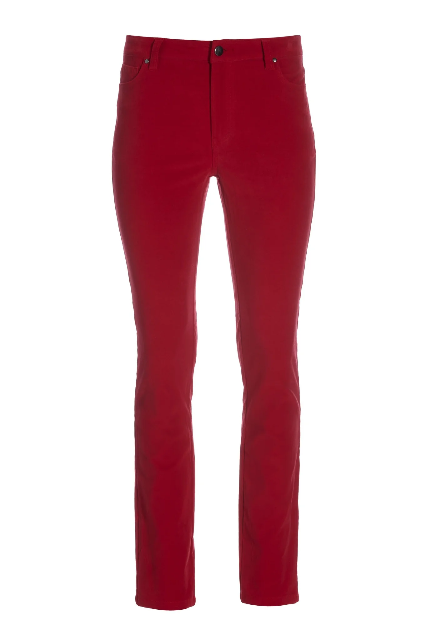Velvet High Rise Five Pocket Pant Jester Red - Mycitystee