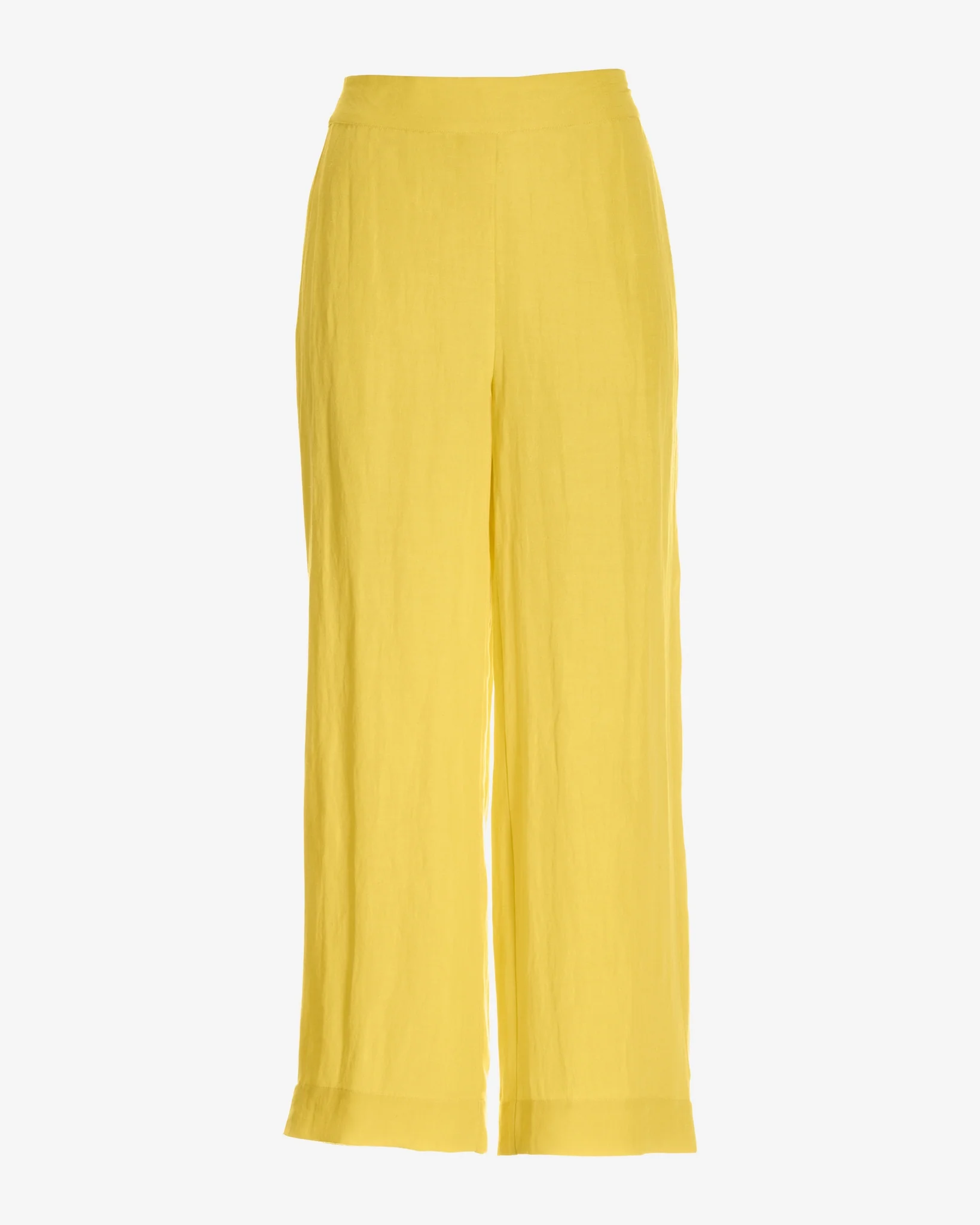 Malibu Linen Cropped Pant Lemon Drop - Mycitystee