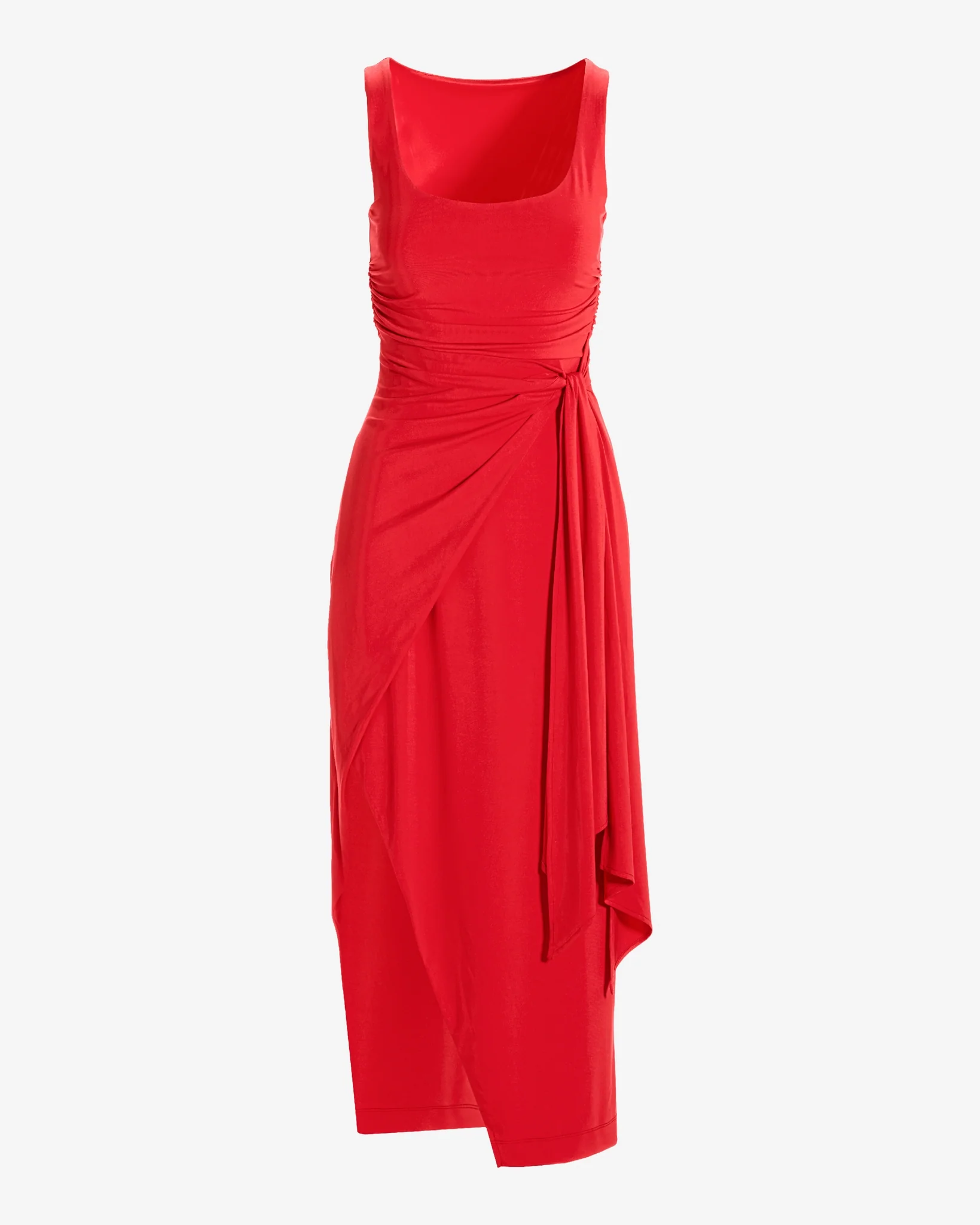 Scoop Neck Side Tie Knit Maxi Dress Bittersweet - Mycitystee