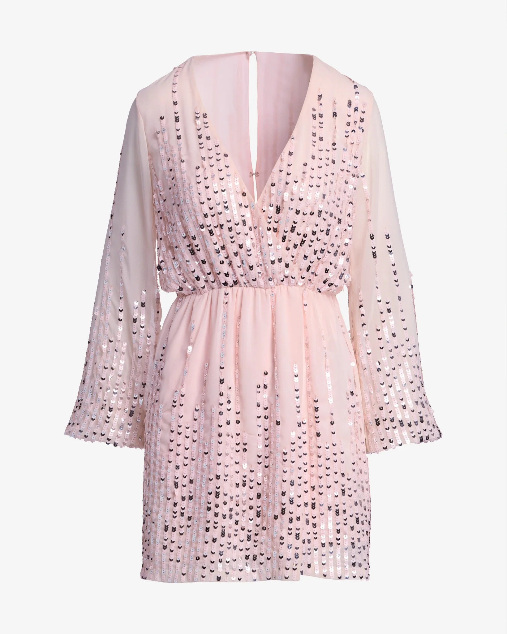 Shimmer Sequin Surplice Dress Blushing Pink - Mycitystee