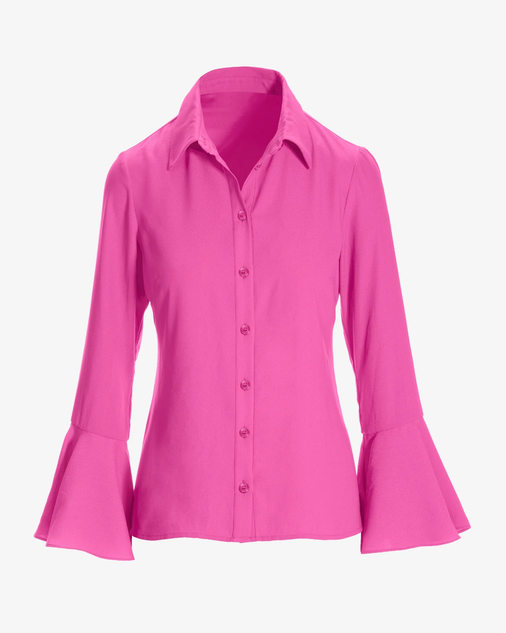 Alexa Flare Sleeve Shirt Rose Violet - Mycitystee