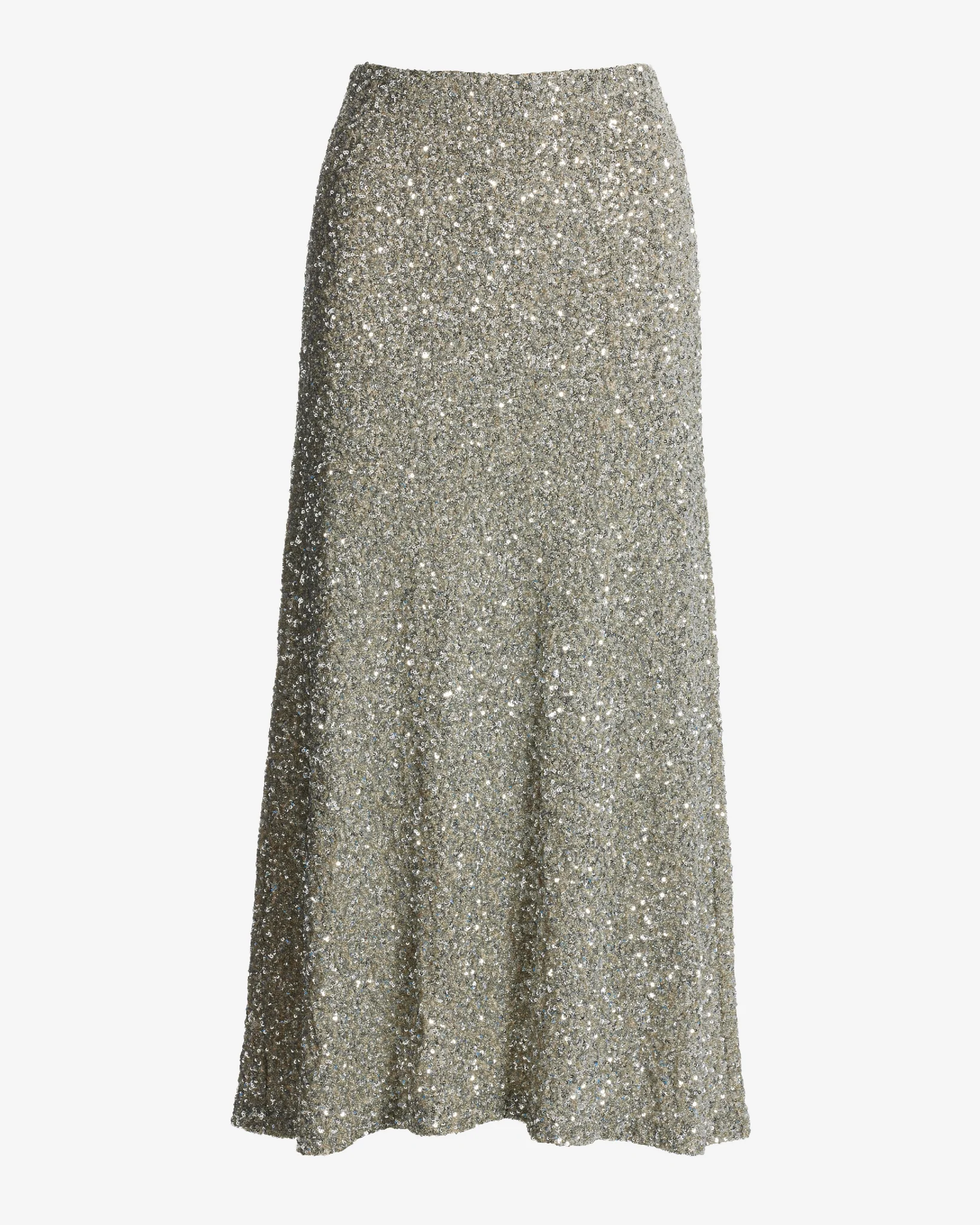 Sequin Midi Skirt Silver Ice - Mycitystee