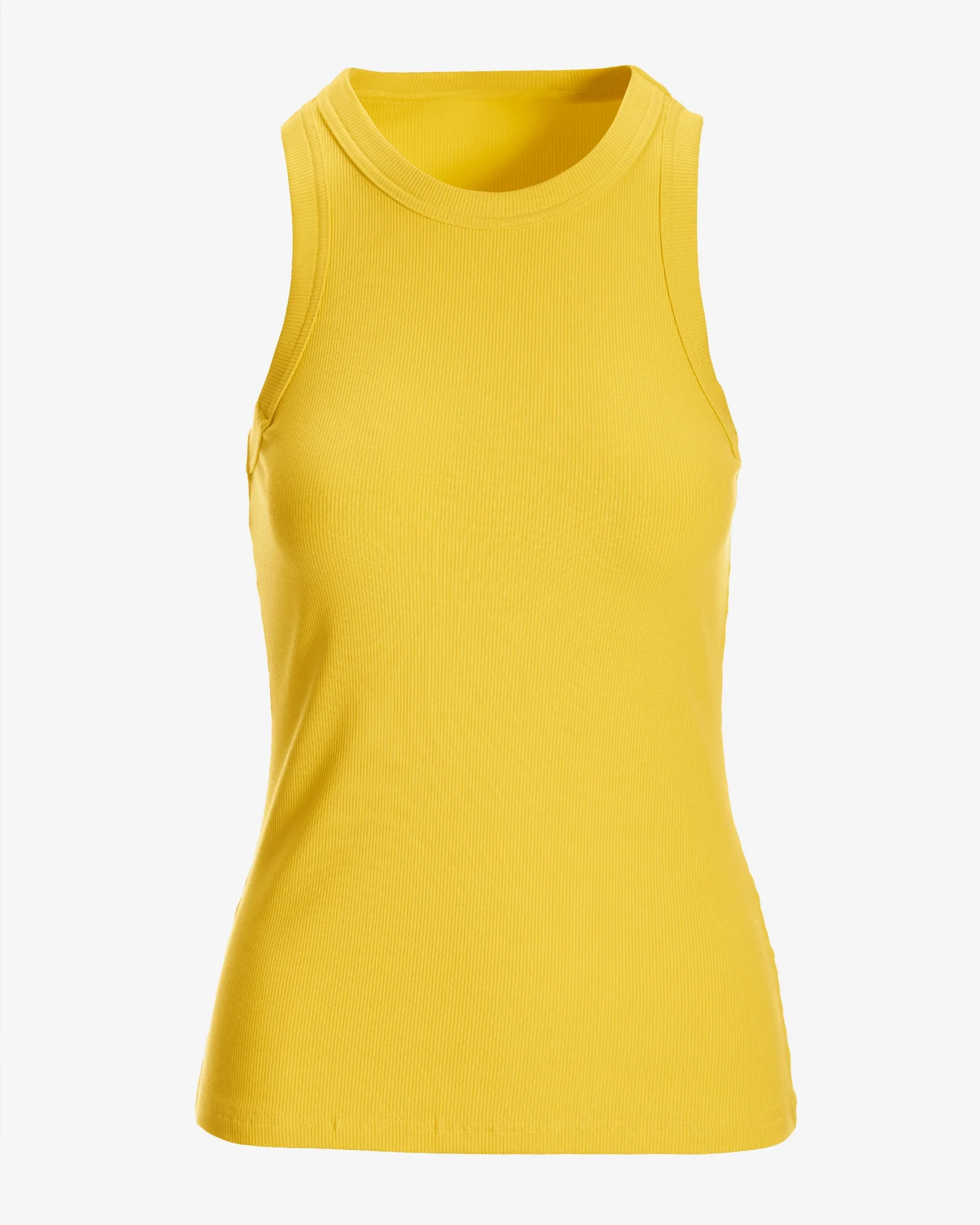 So Essential Ribbed High Neck Top Dandelion - Mycitystee