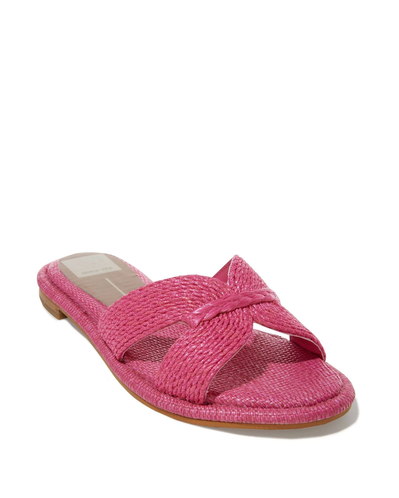 Raffia Slide Sandal Pink - Mycitystee