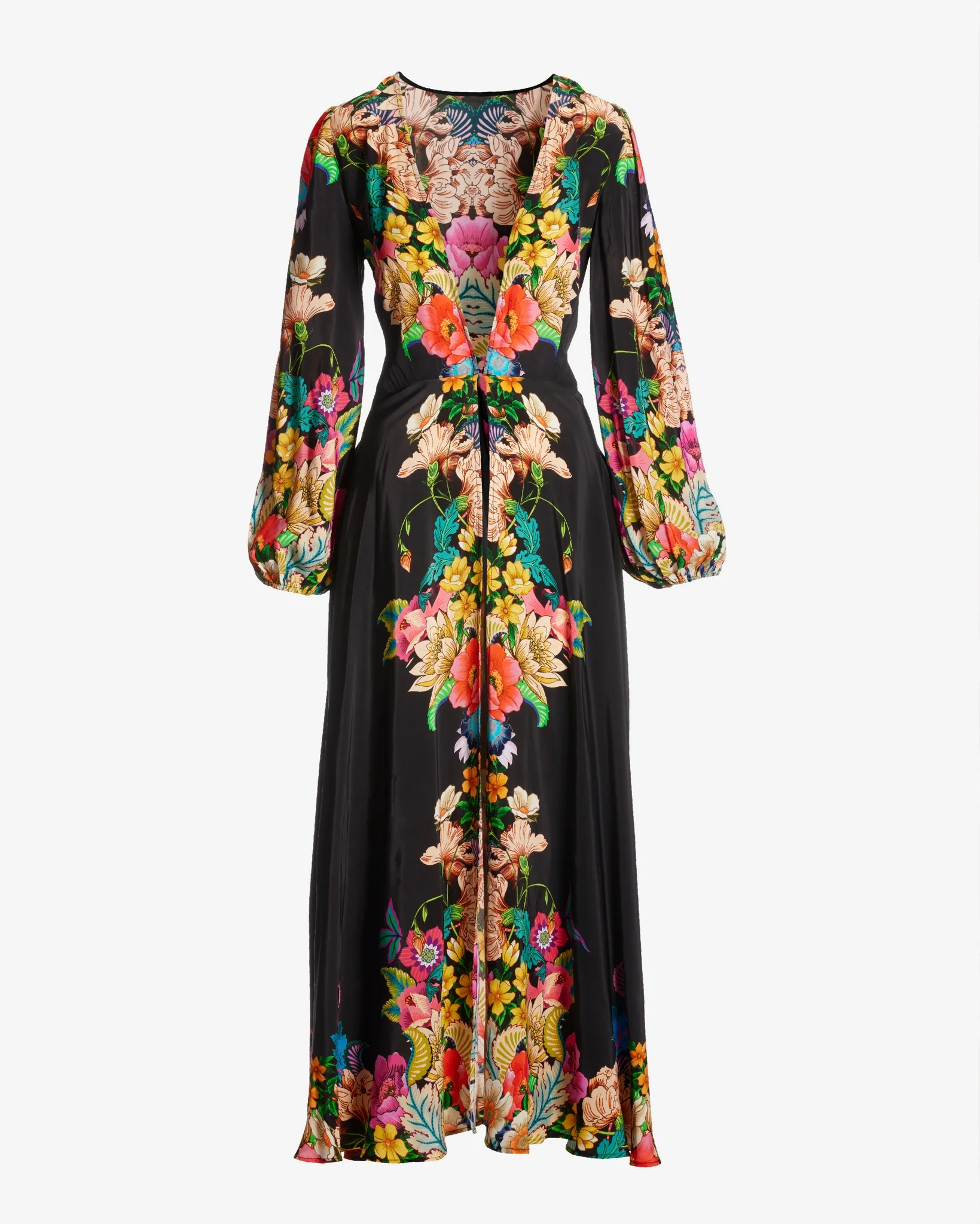 Castillo Gardens Luxe Full Length Duster Black/Magenta - Mycitystee