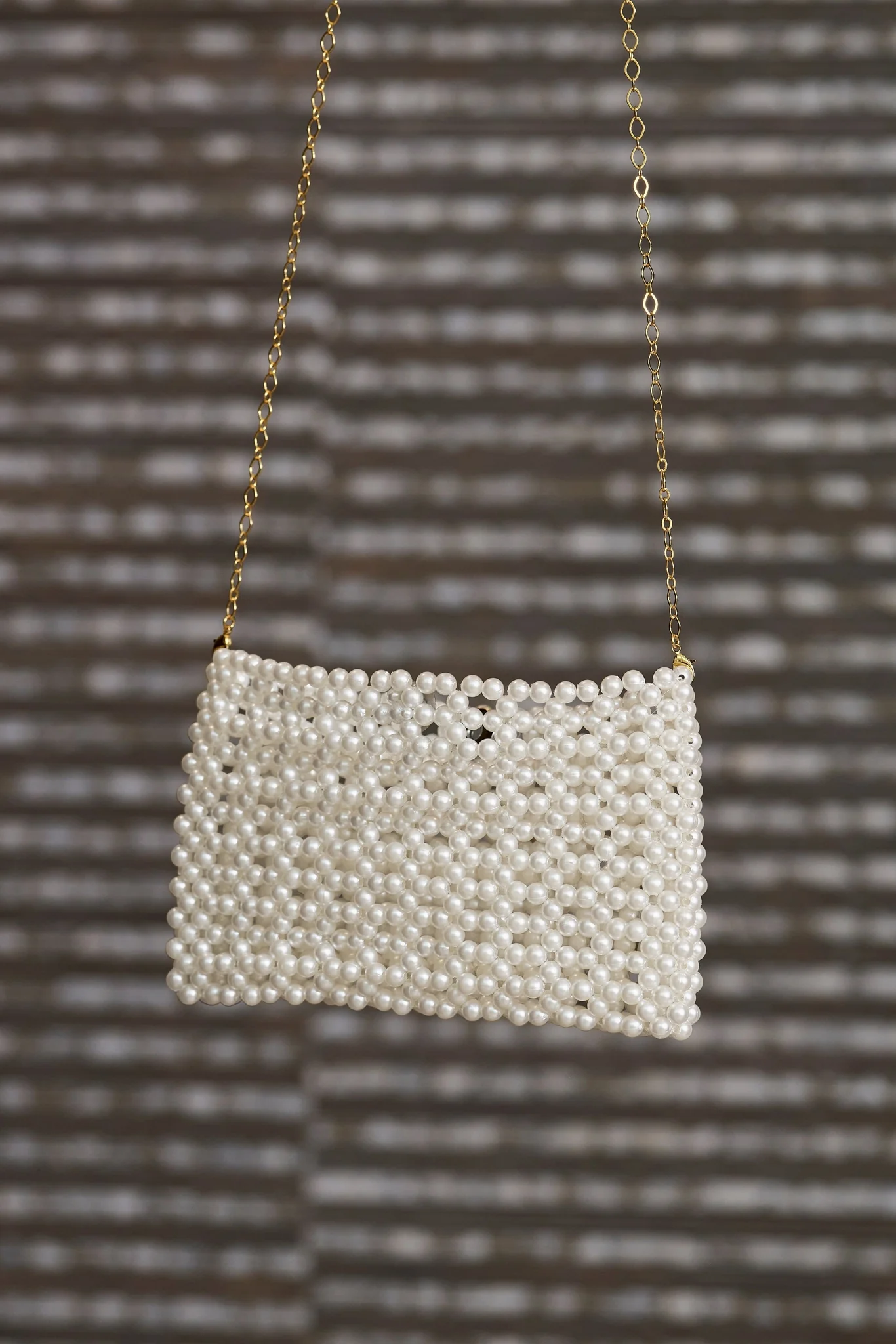 All Over Pearl Clutch White - Mycitystee