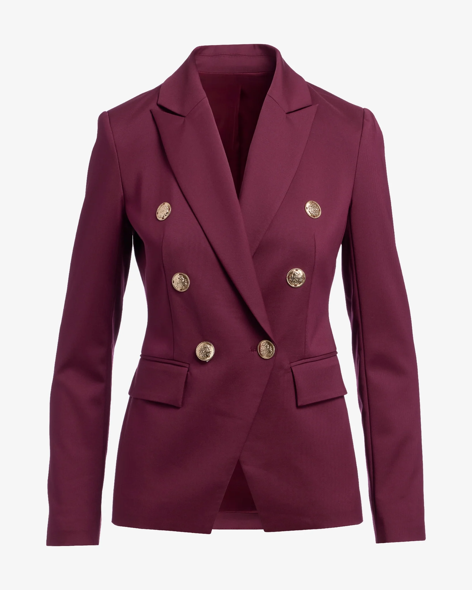 Modern Double-Breasted Blazer Black Cherry - Mycitystee