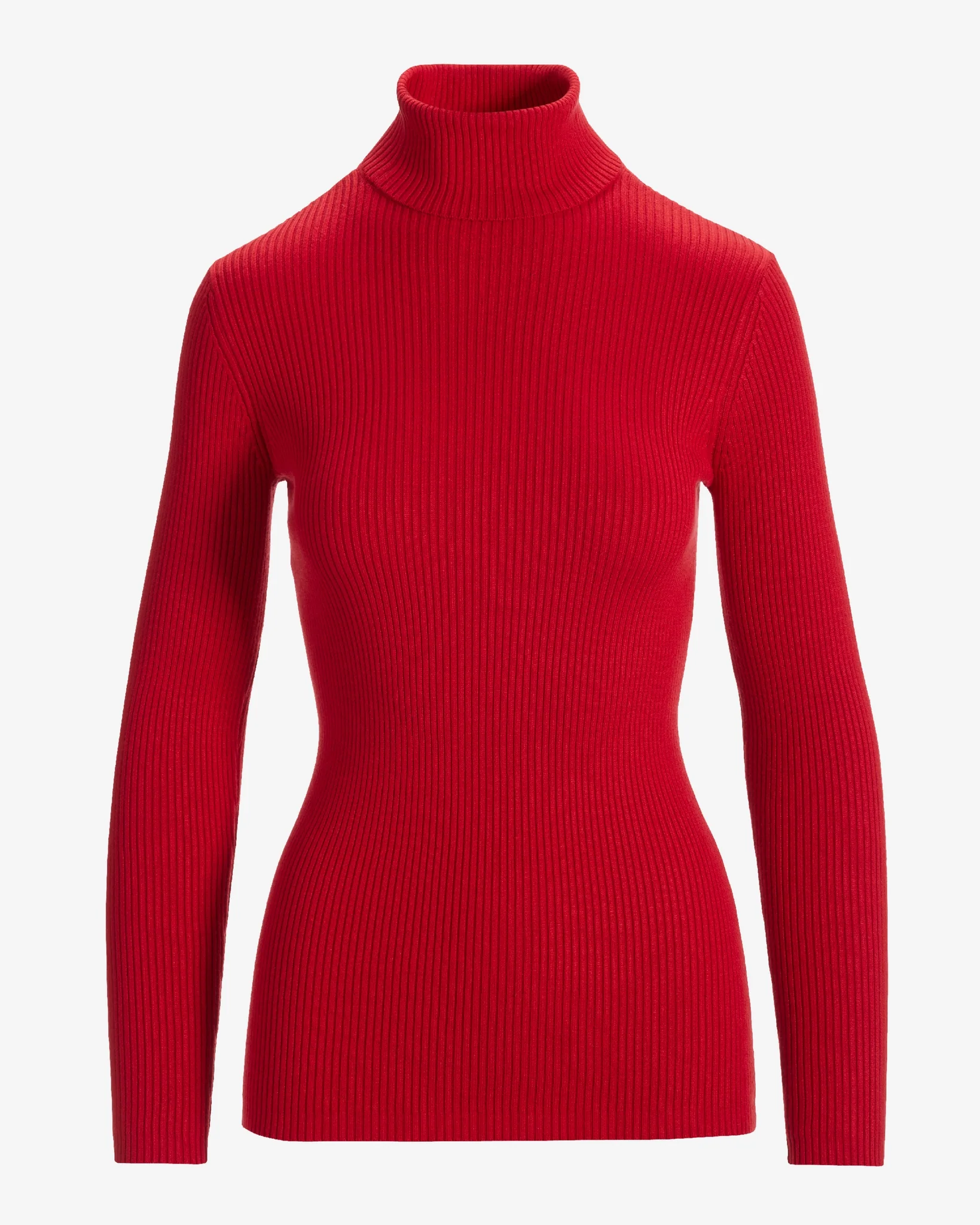 Ribbed Turtleneck Sweater Racing Red - Mycitystee