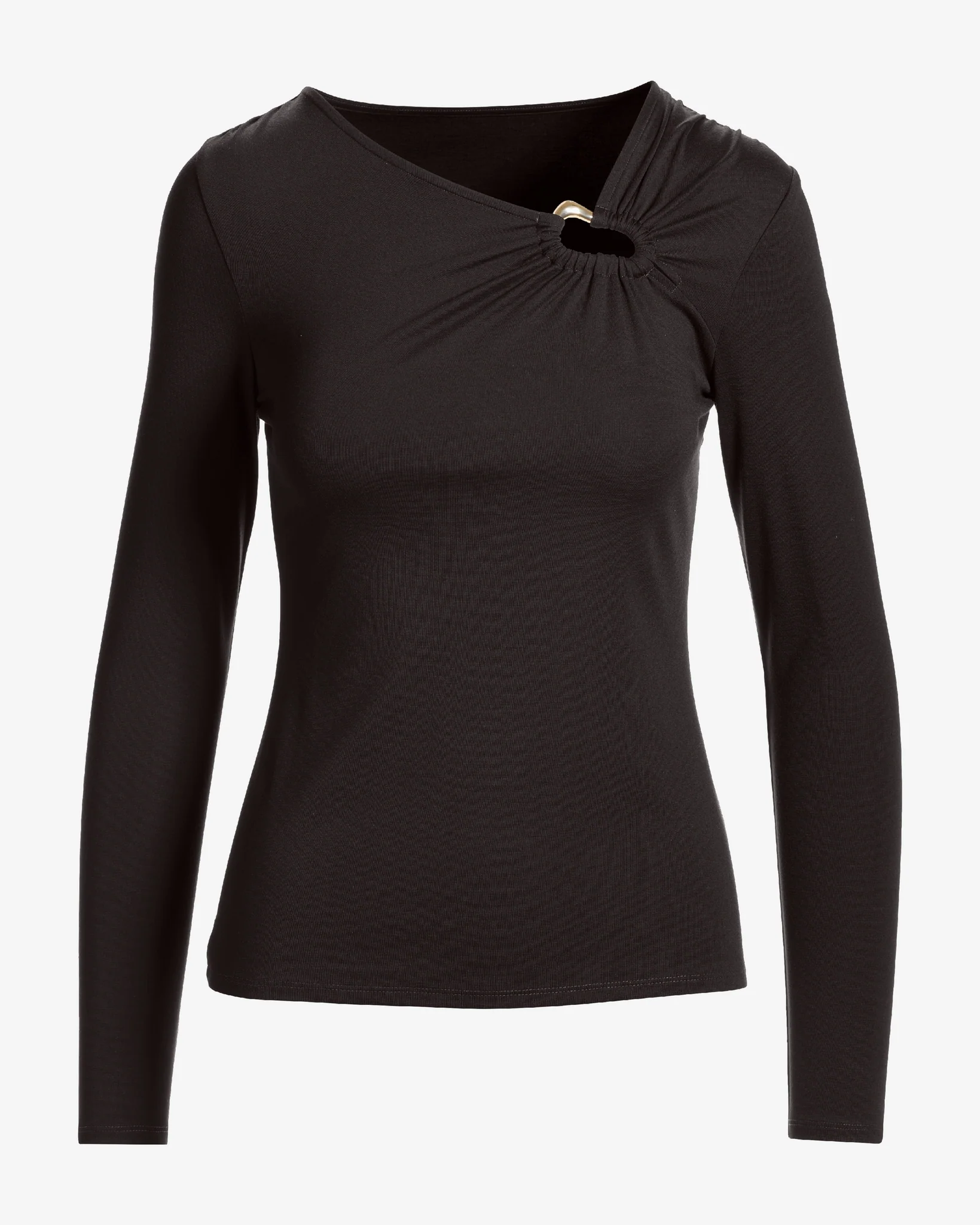 Hardware Long Sleeve Knit Top Chocolate Torte - Mycitystee