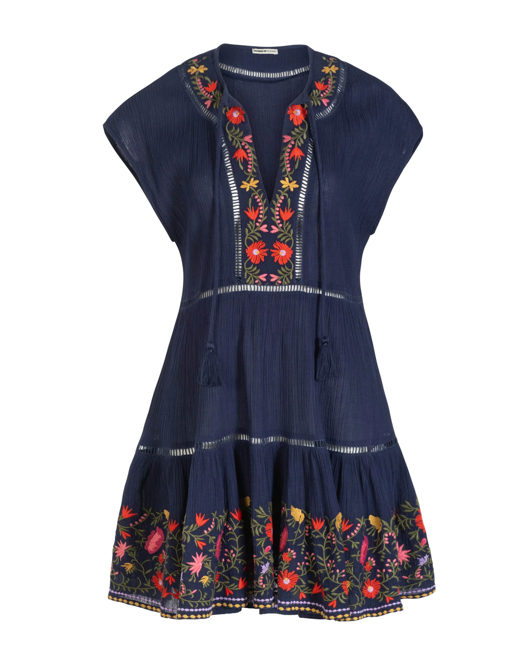 Gari Dress In Gardenia Embroidery - Mycitystee