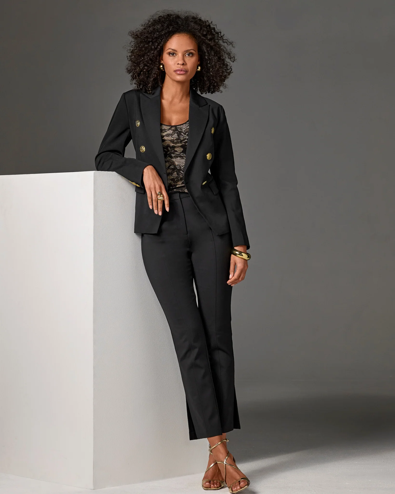 Newport Modern Slim Straight Side Slit Trouser Pant Black - Mycitystee