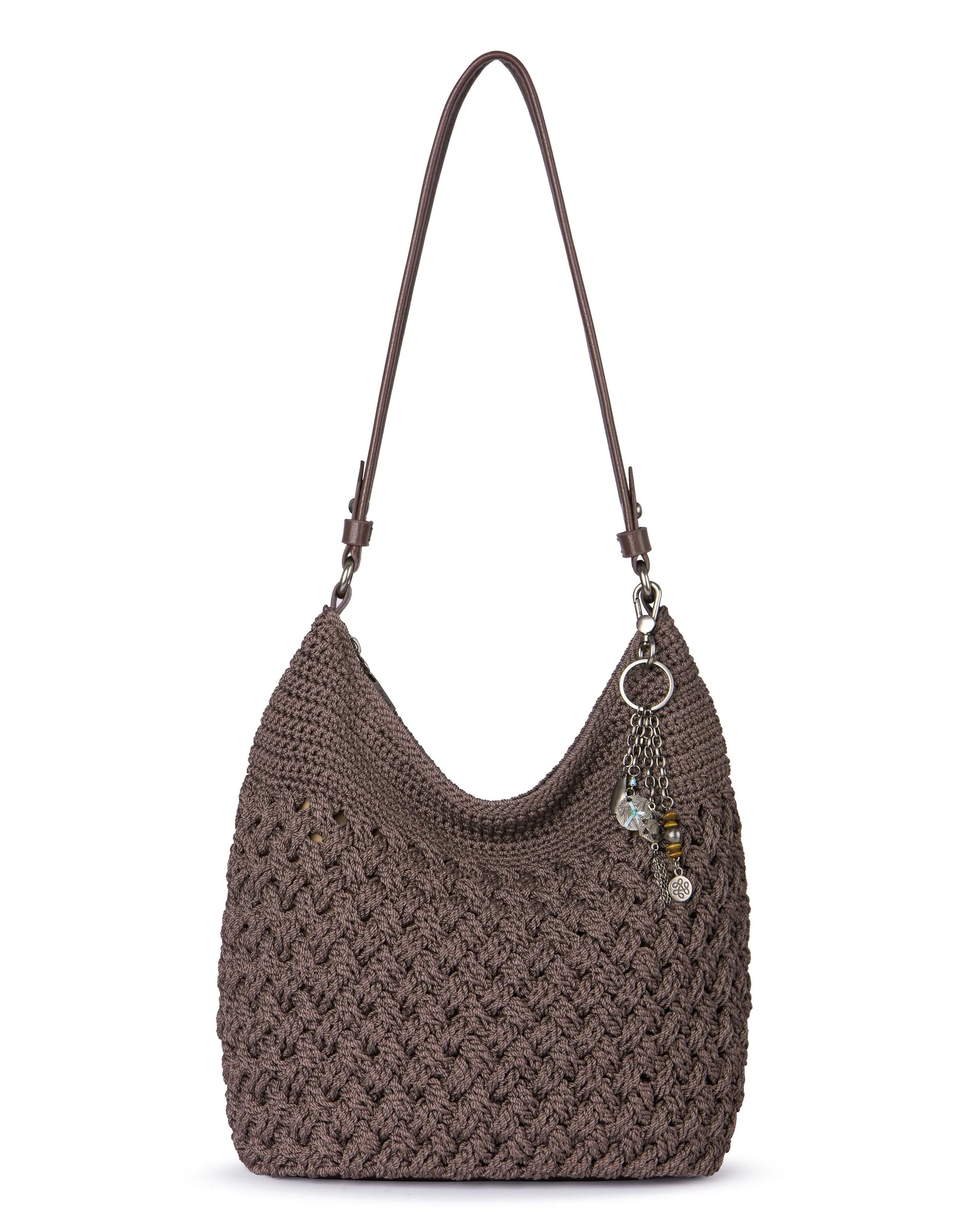 Sequoia Hobo - Hand Crochet - Mushroom Cozy Weave - Mycitystee