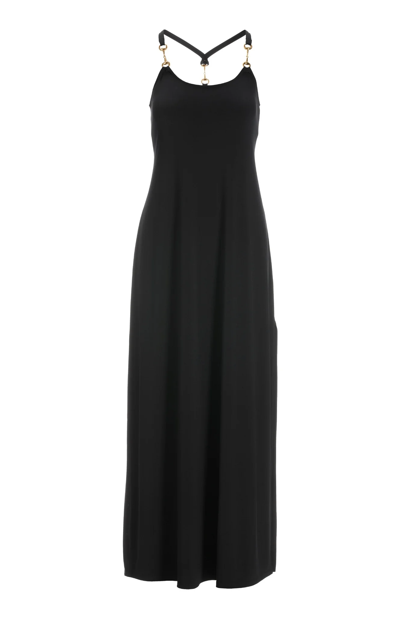 Hardware Detail Maxi Dress Black - Mycitystee