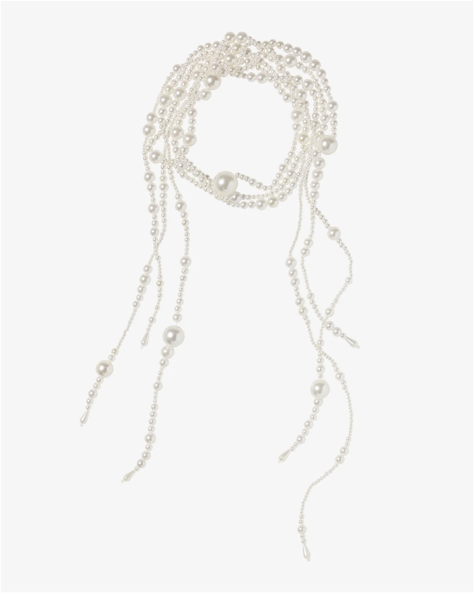 Pearl Strappy Necklace White - Mycitystee