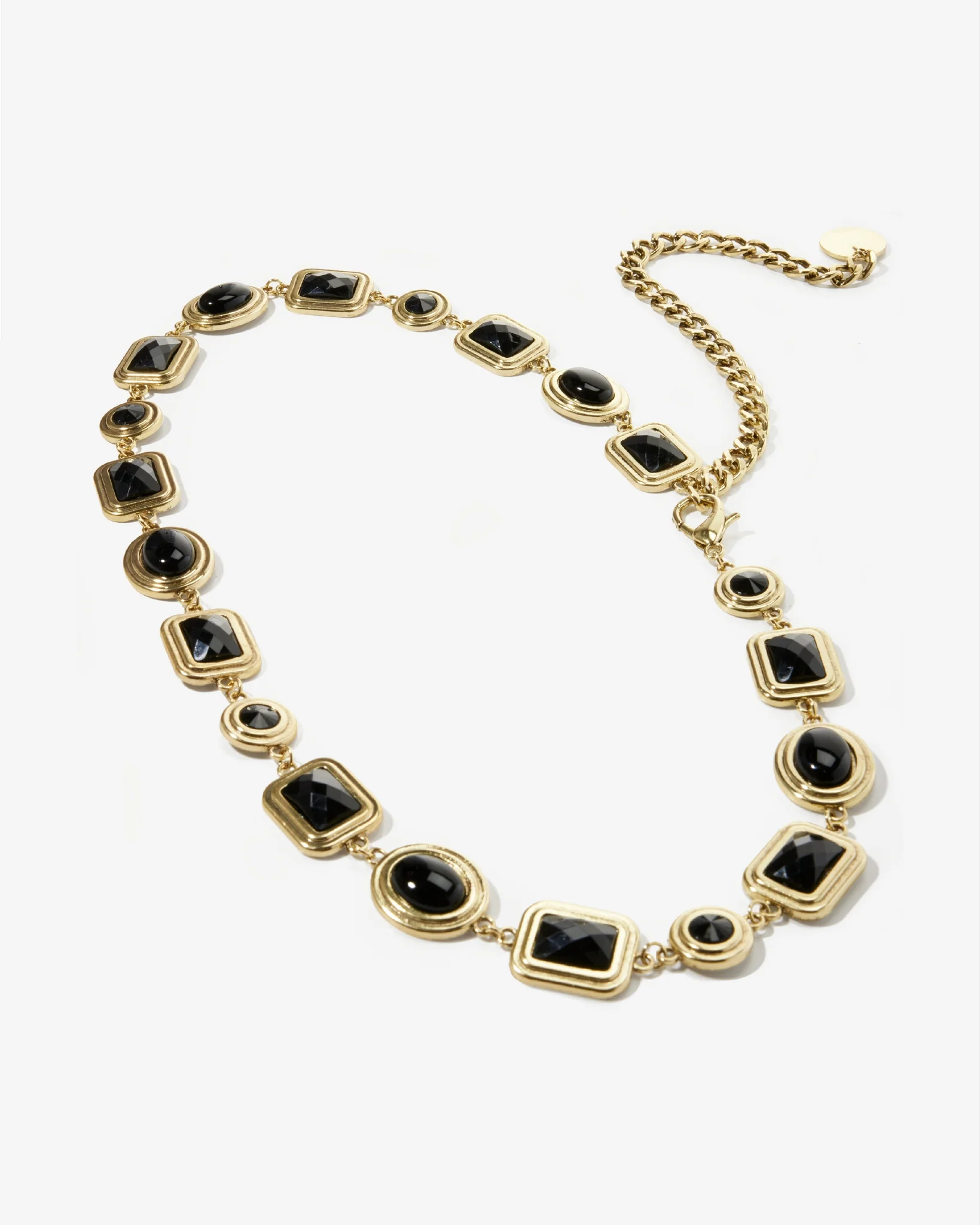 Shaped Gem Chain Belt Black - Mycitystee