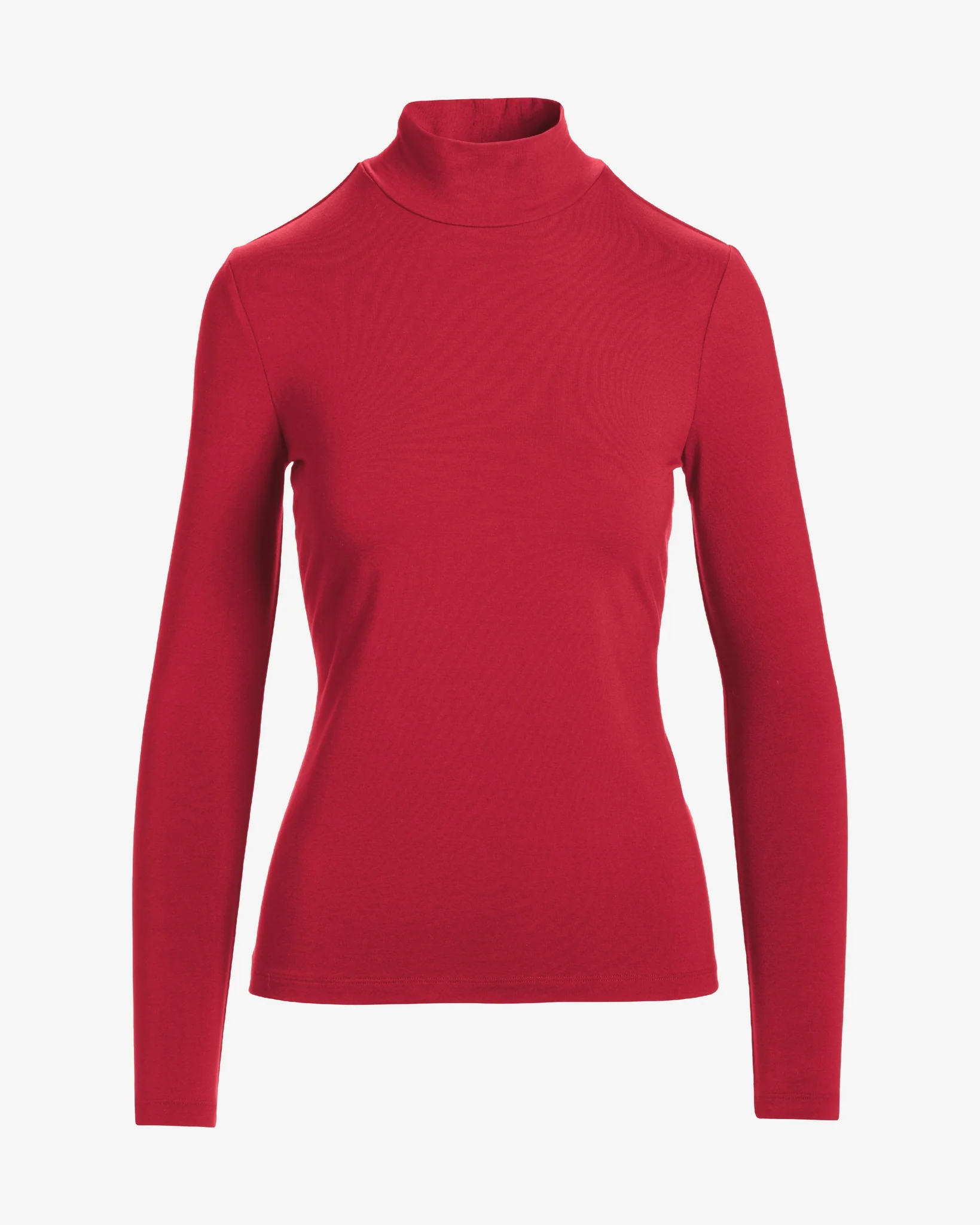 Long Sleeve Layering Turtleneck Lipstick Red - Mycitystee