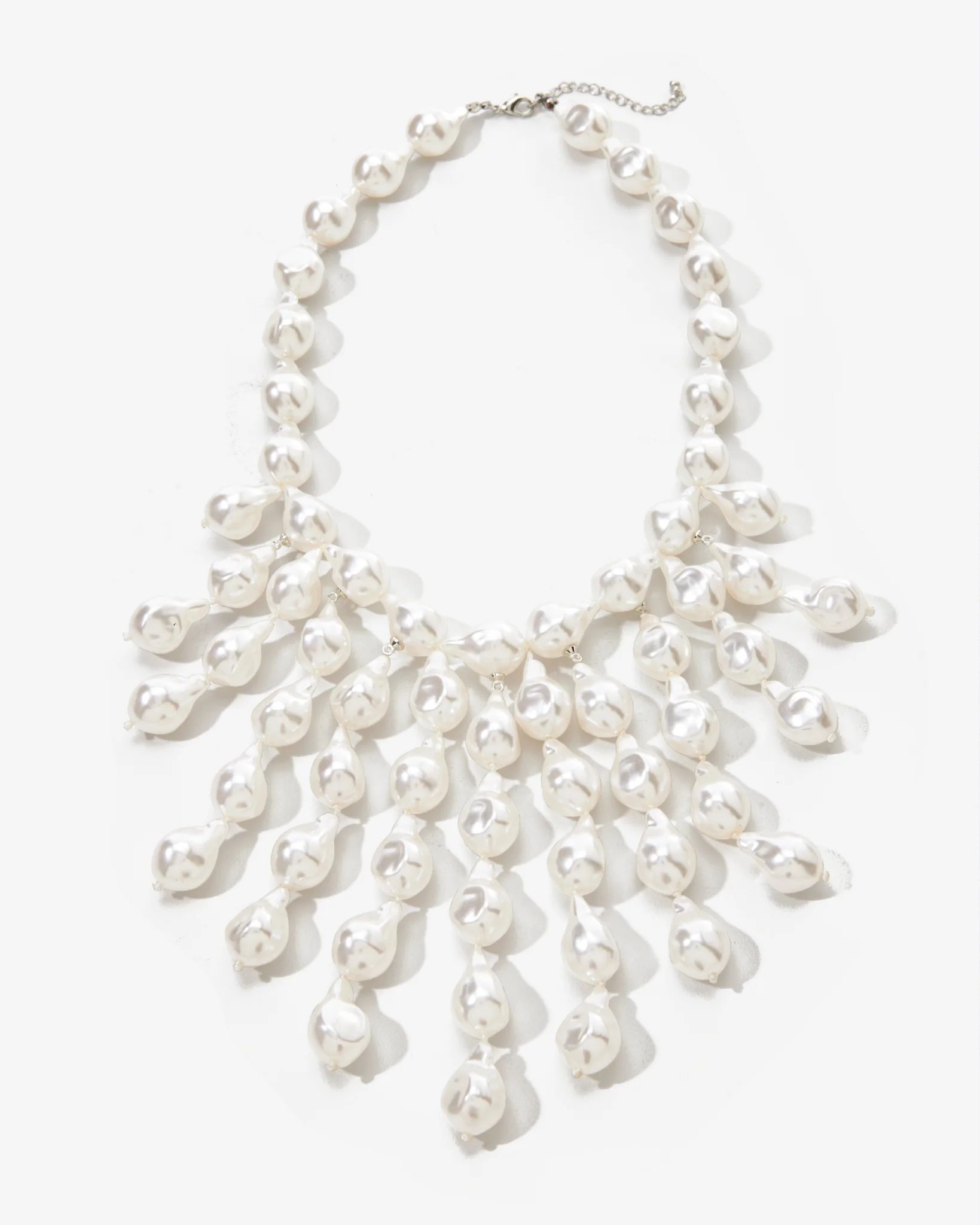 Statement Pearl Necklace White - Mycitystee