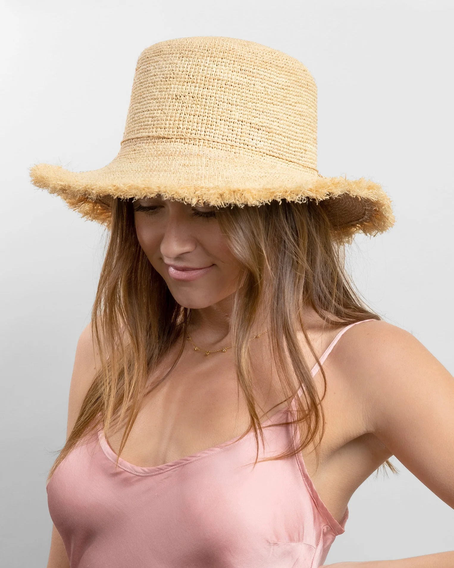 Packable Raffia Bucket Hat - Mycitystee