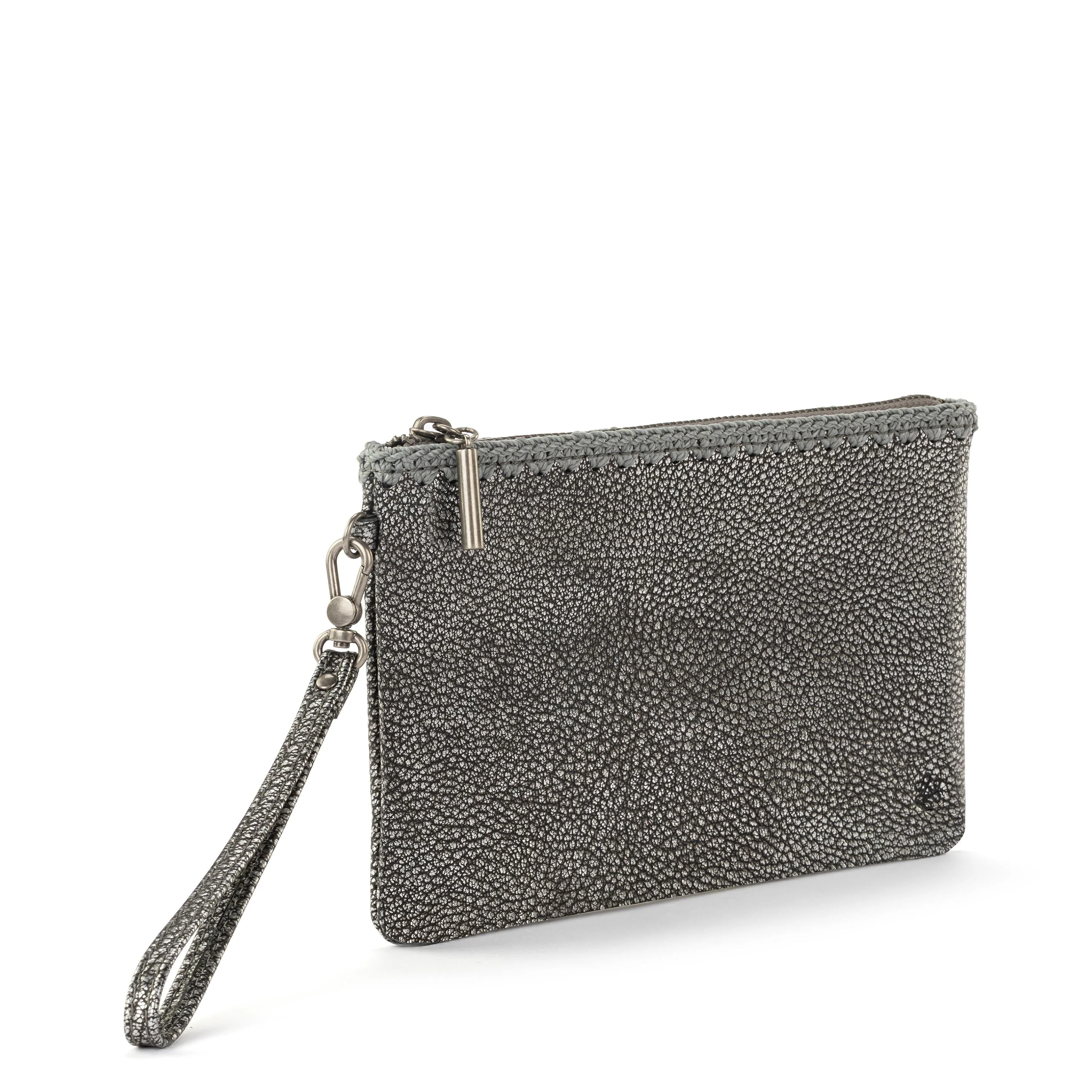 Vita Wristlet - Leather - Dark Silver - Mycitystee
