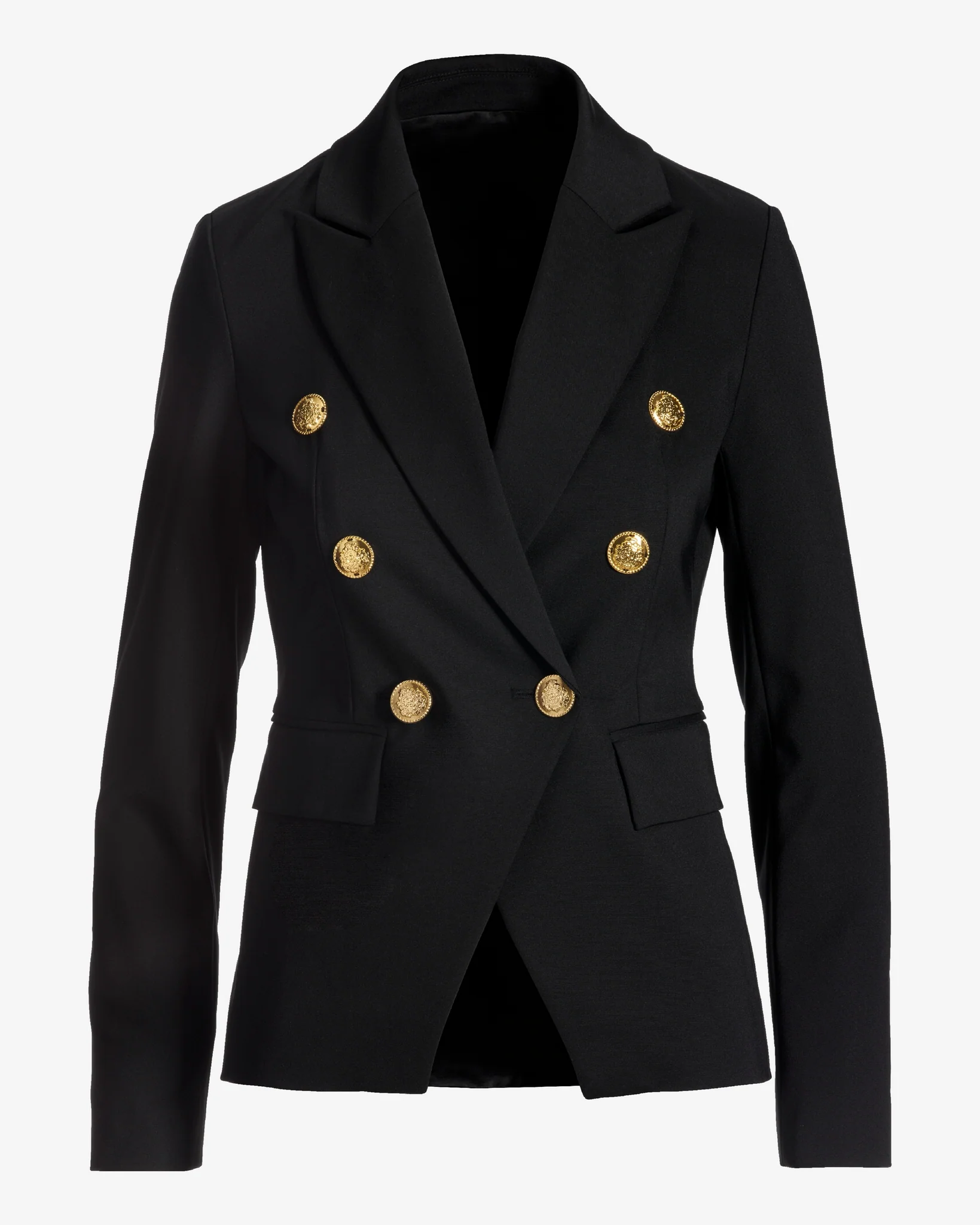 Modern Double-Breasted Blazer Black - Mycitystee