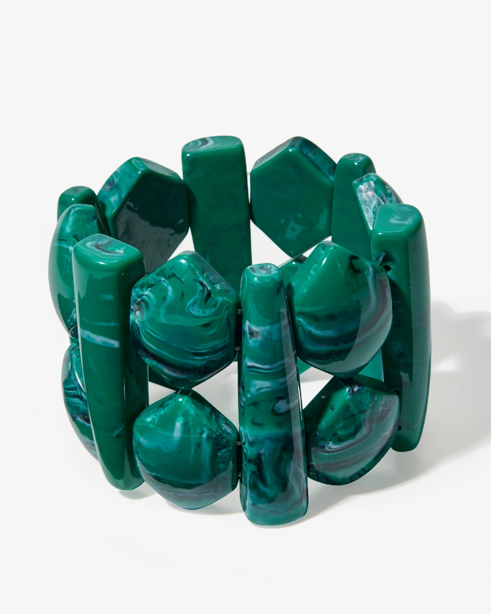 Marbled Acrylic Bracelet Green - Mycitystee