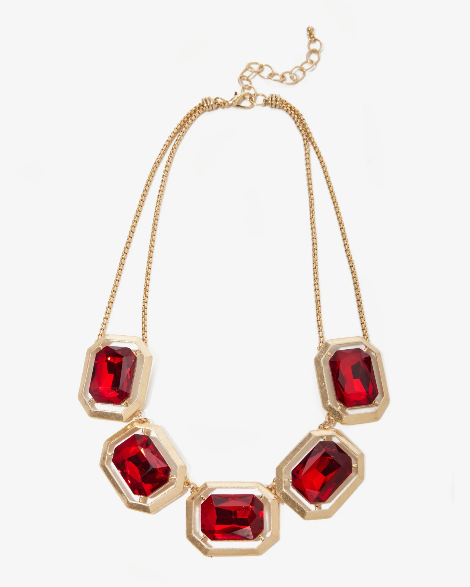 Gem Gold Necklace Ruby - Mycitystee