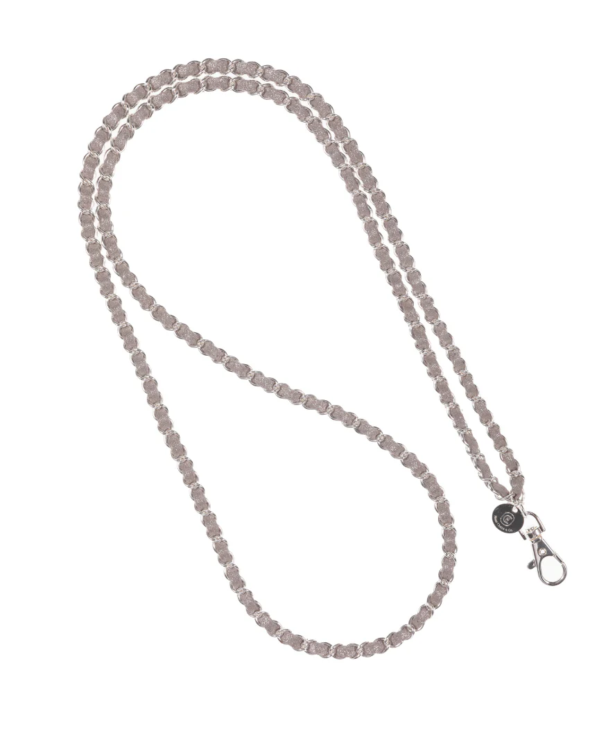 Silver on Silver Crossbody Phone Chain - Mycitystee