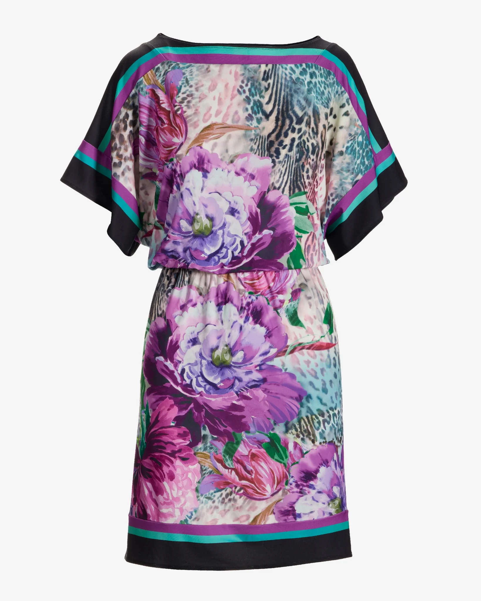 Alexandra Animal Border Print Cold Shoulder Knit Dress Alexandra Animal - Mycitystee