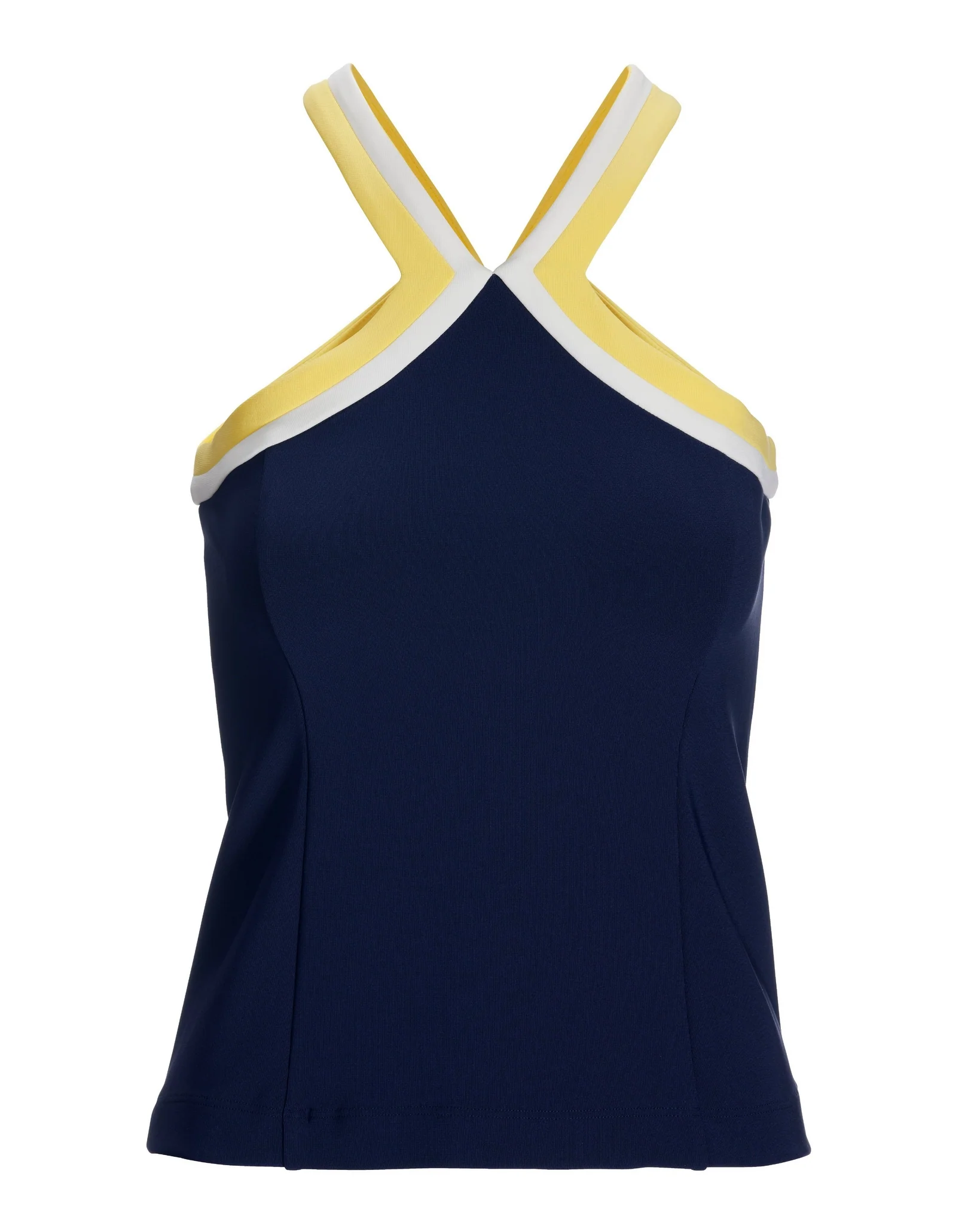 Beyond Travel Color Block High-Neck Top Maritime Navy Multi - Mycitystee