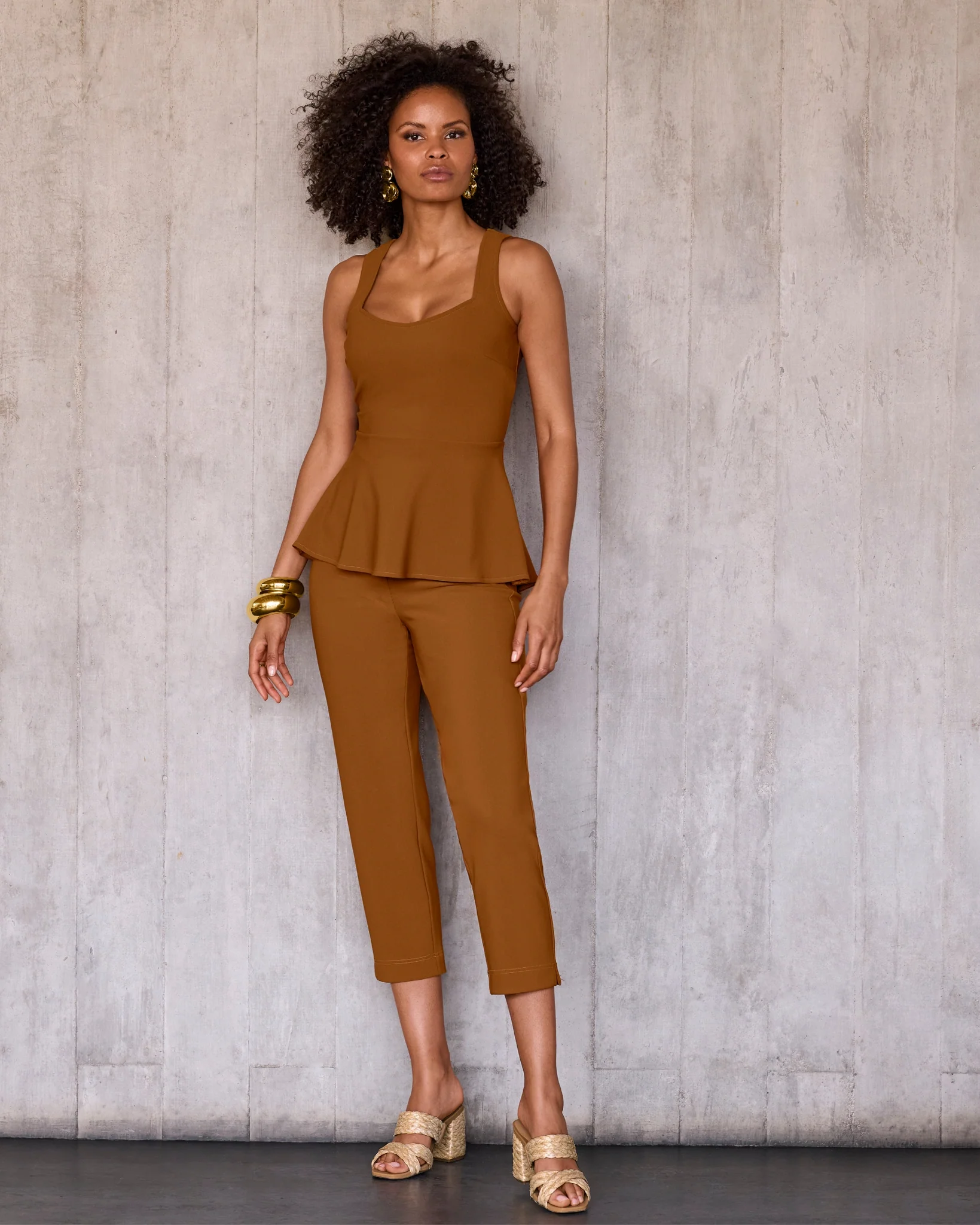 Beyond Travel Crop Pant Toffee - Mycitystee