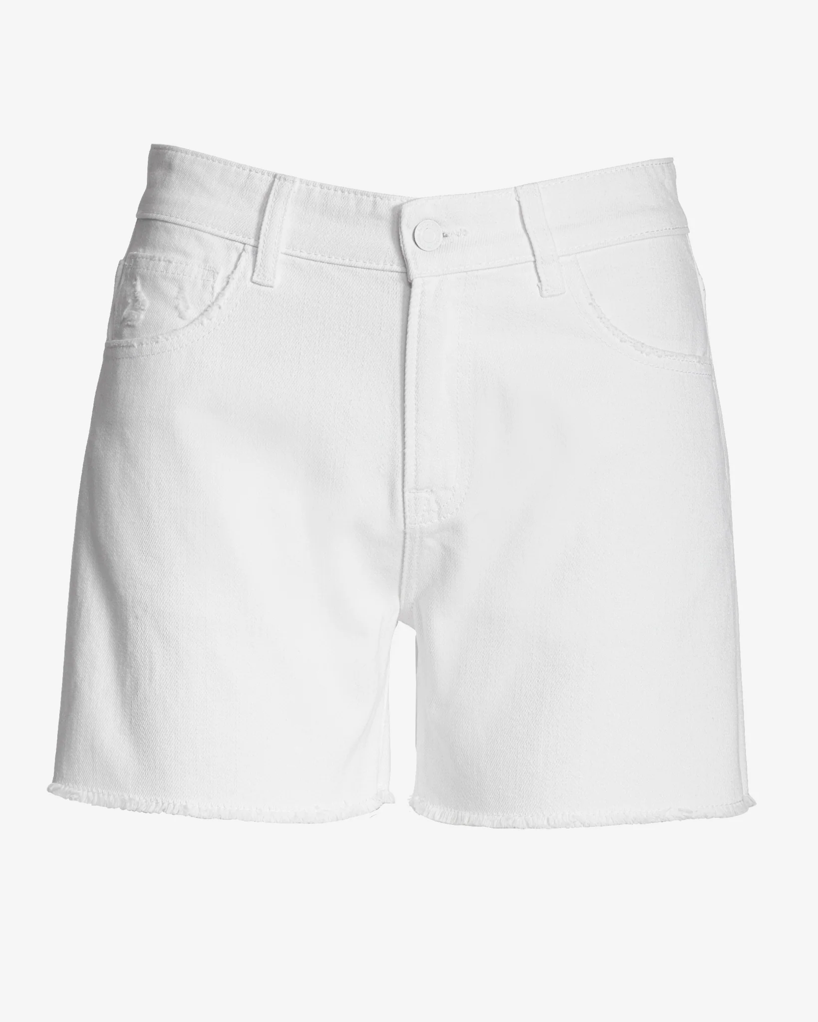 Relaxed cut off denim short White - Mycitystee